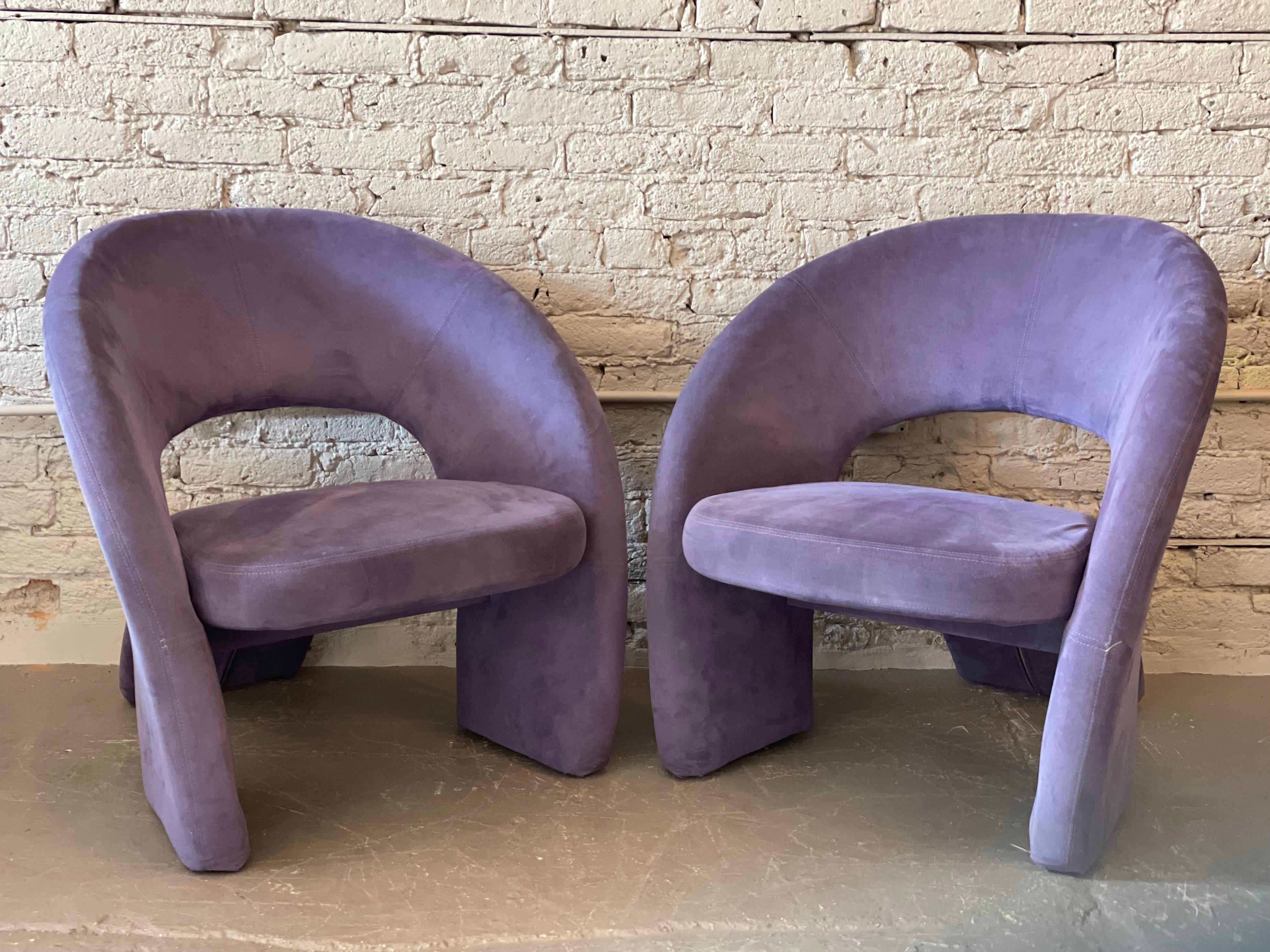 1980s Postmodern Sculptural Chairs In the Style of Jaymar - a Pair