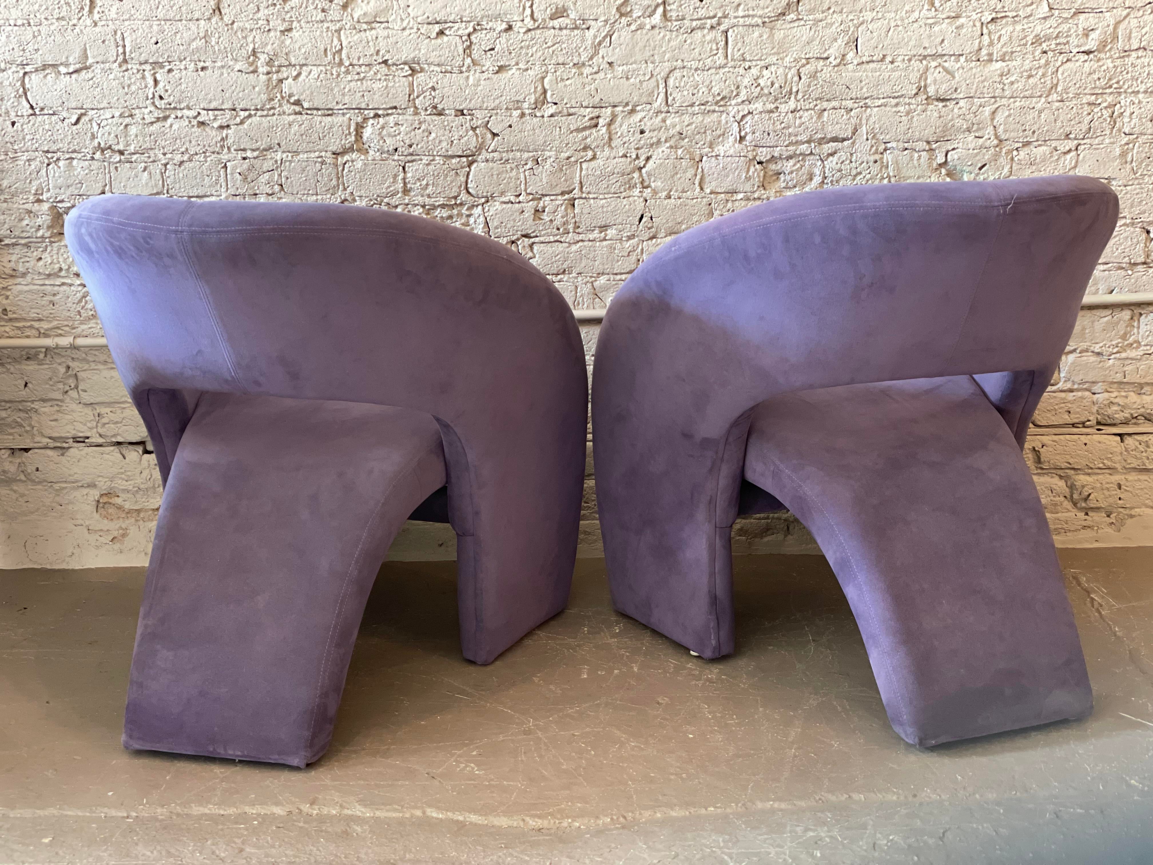 1980s Postmodern Sculptural Chairs In the Style of Jaymar - a Pair