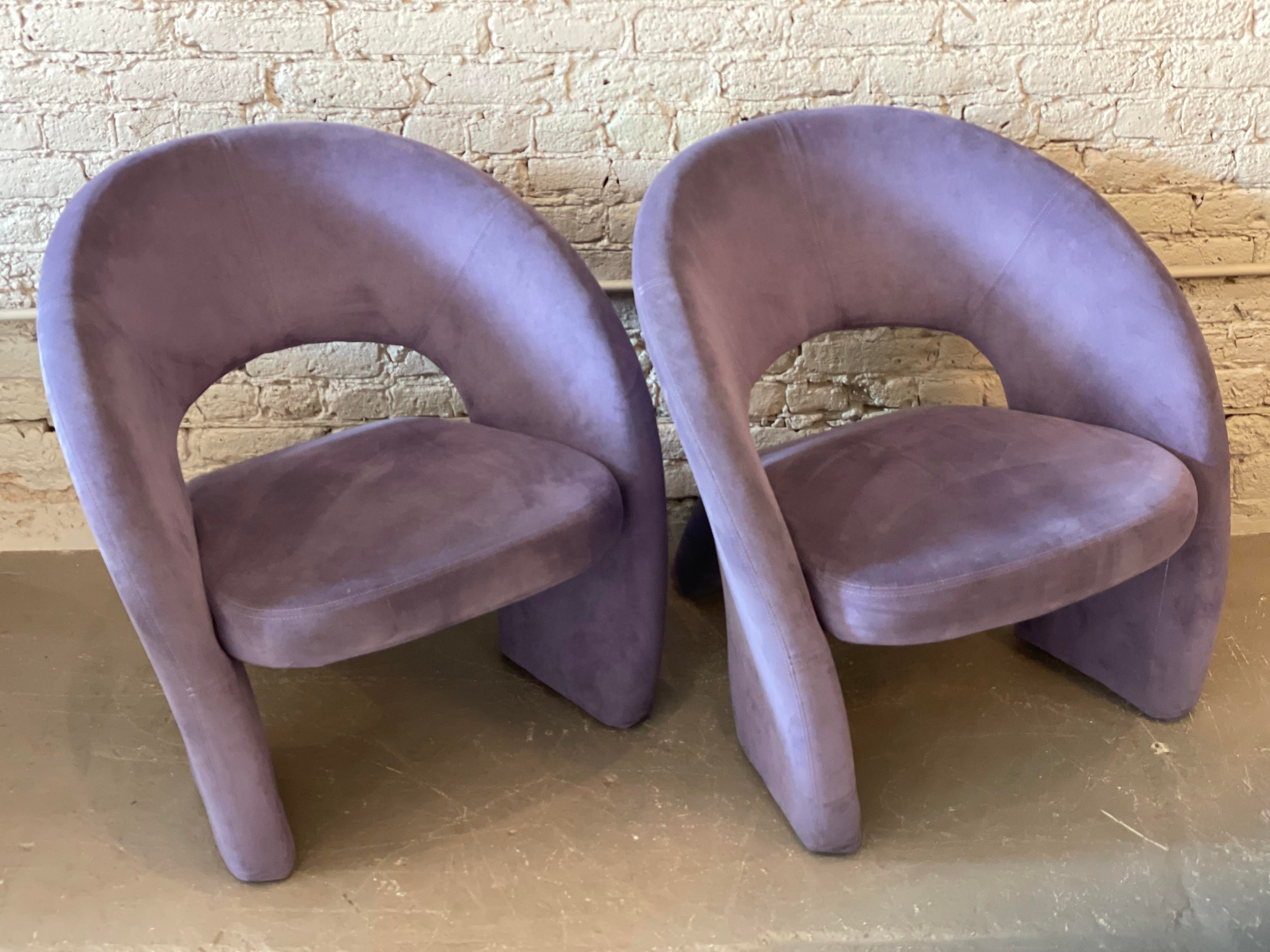 1980s Postmodern Sculptural Chairs In the Style of Jaymar - a Pair