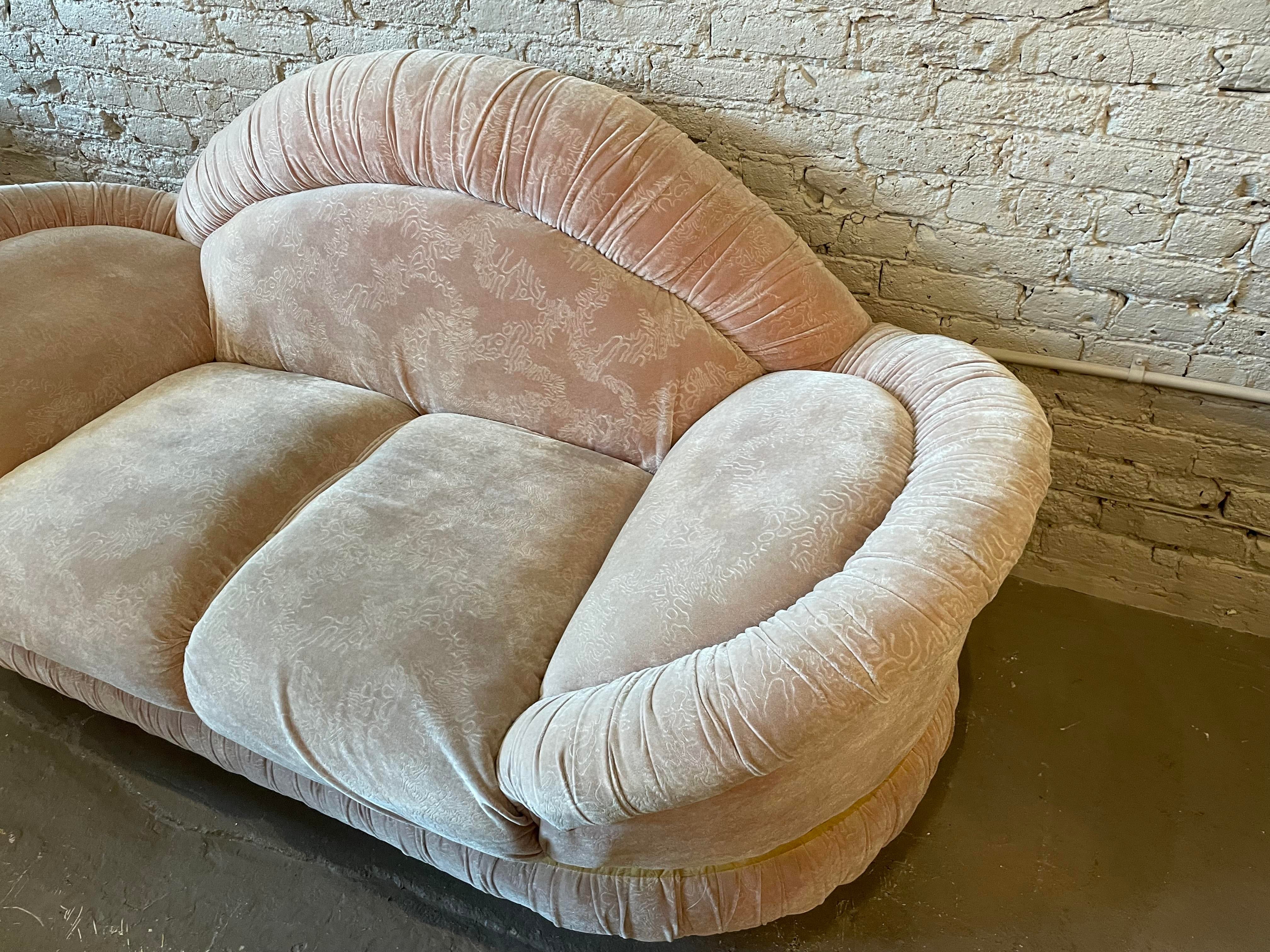 1980s Postmodern Sofa Set With Brass Detailing - 2 Pieces