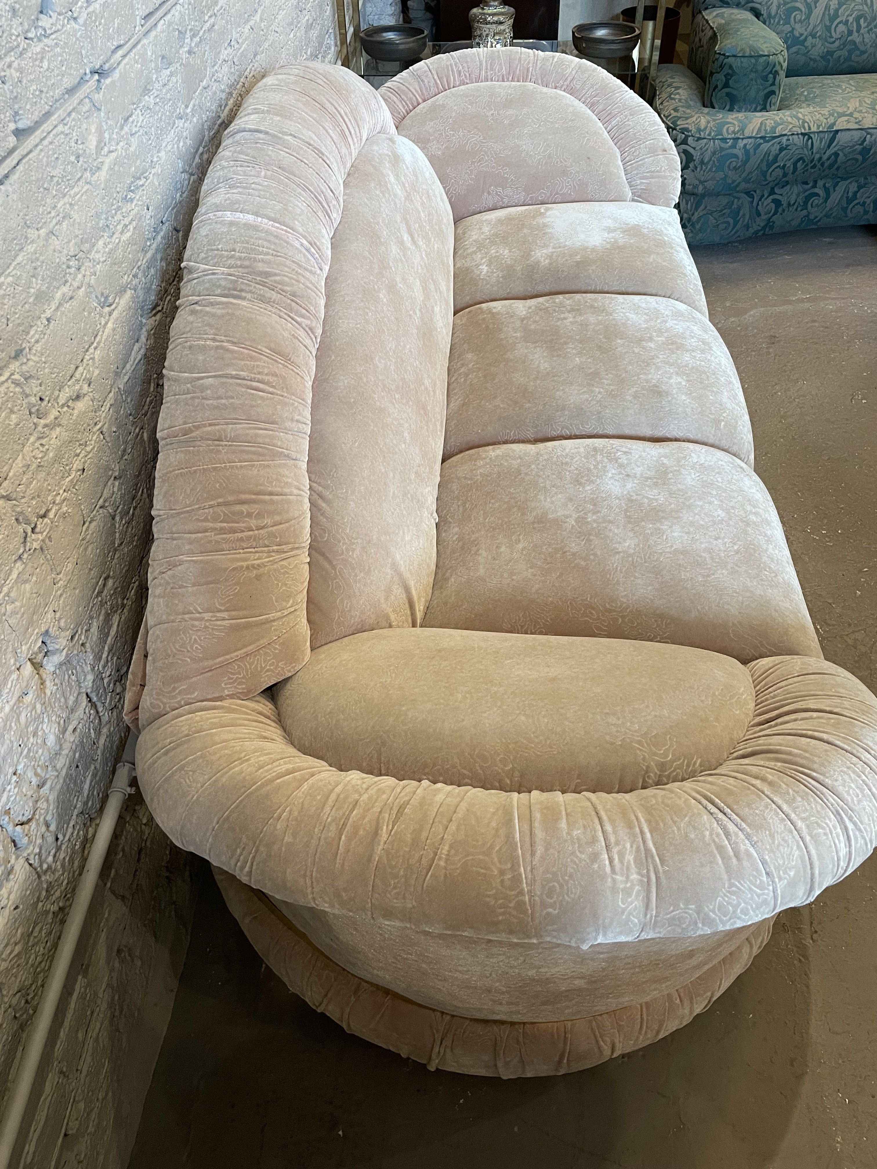 1980s Postmodern Sofa Set With Brass Detailing - 2 Pieces