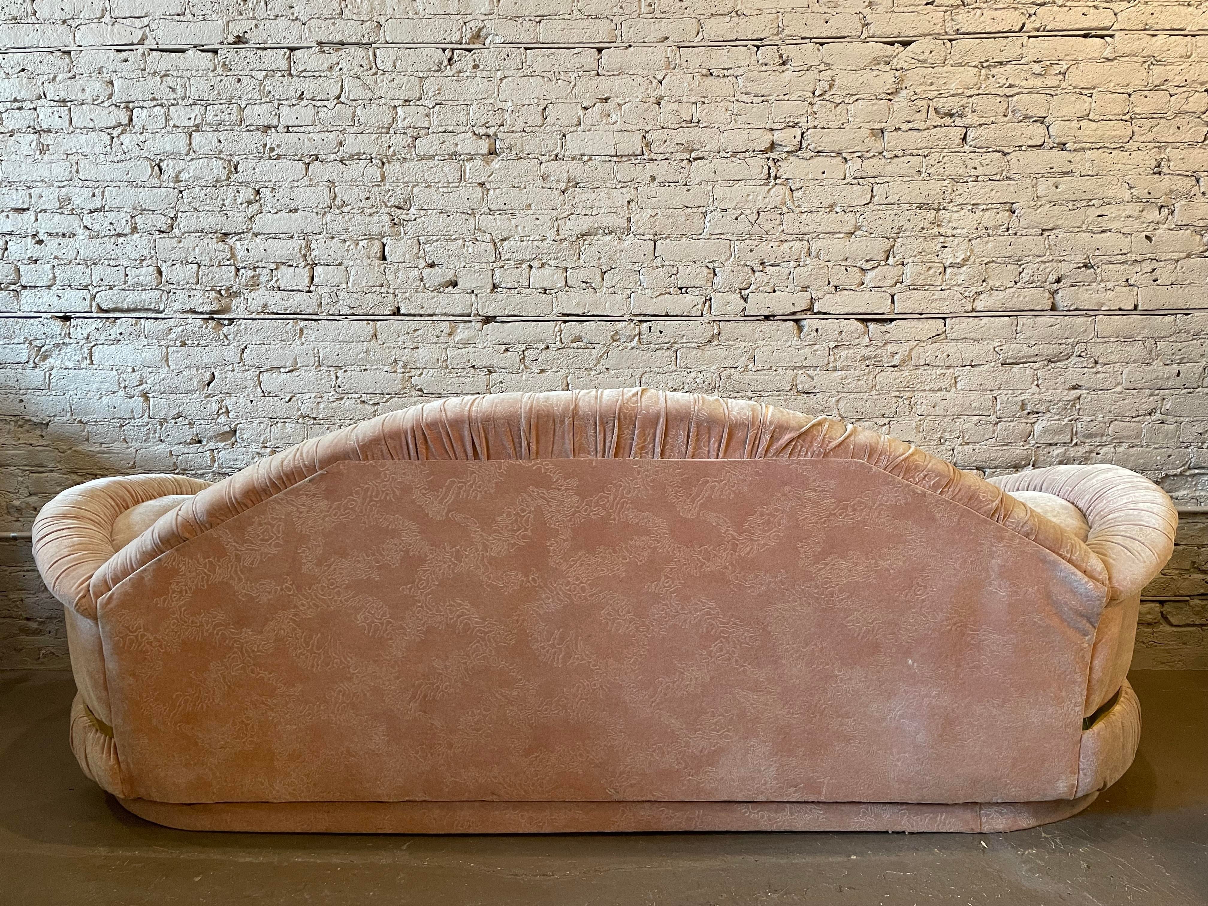 1980s Postmodern Sofa Set With Brass Detailing - 2 Pieces
