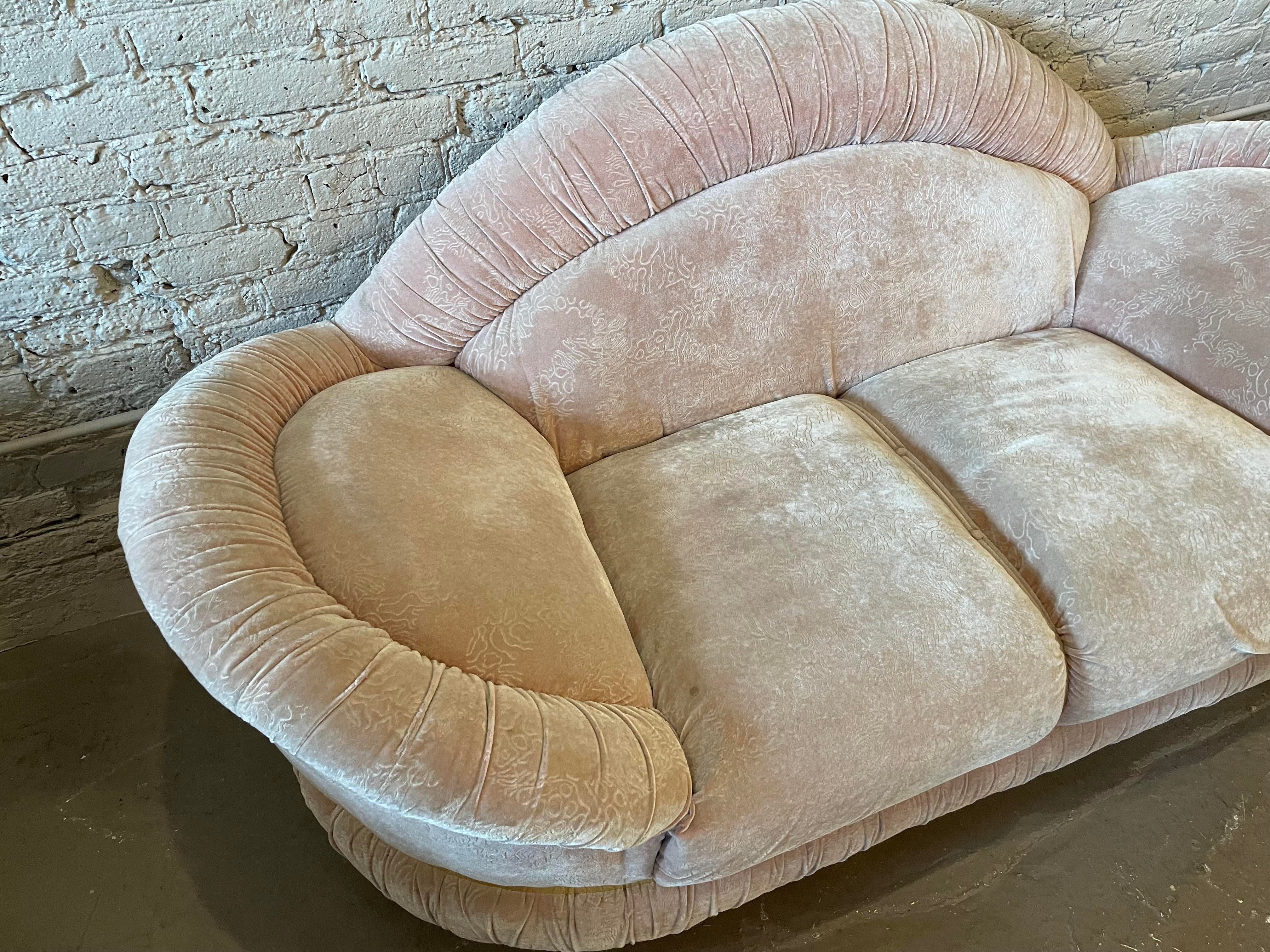 1980s Postmodern Sofa Set With Brass Detailing - 2 Pieces
