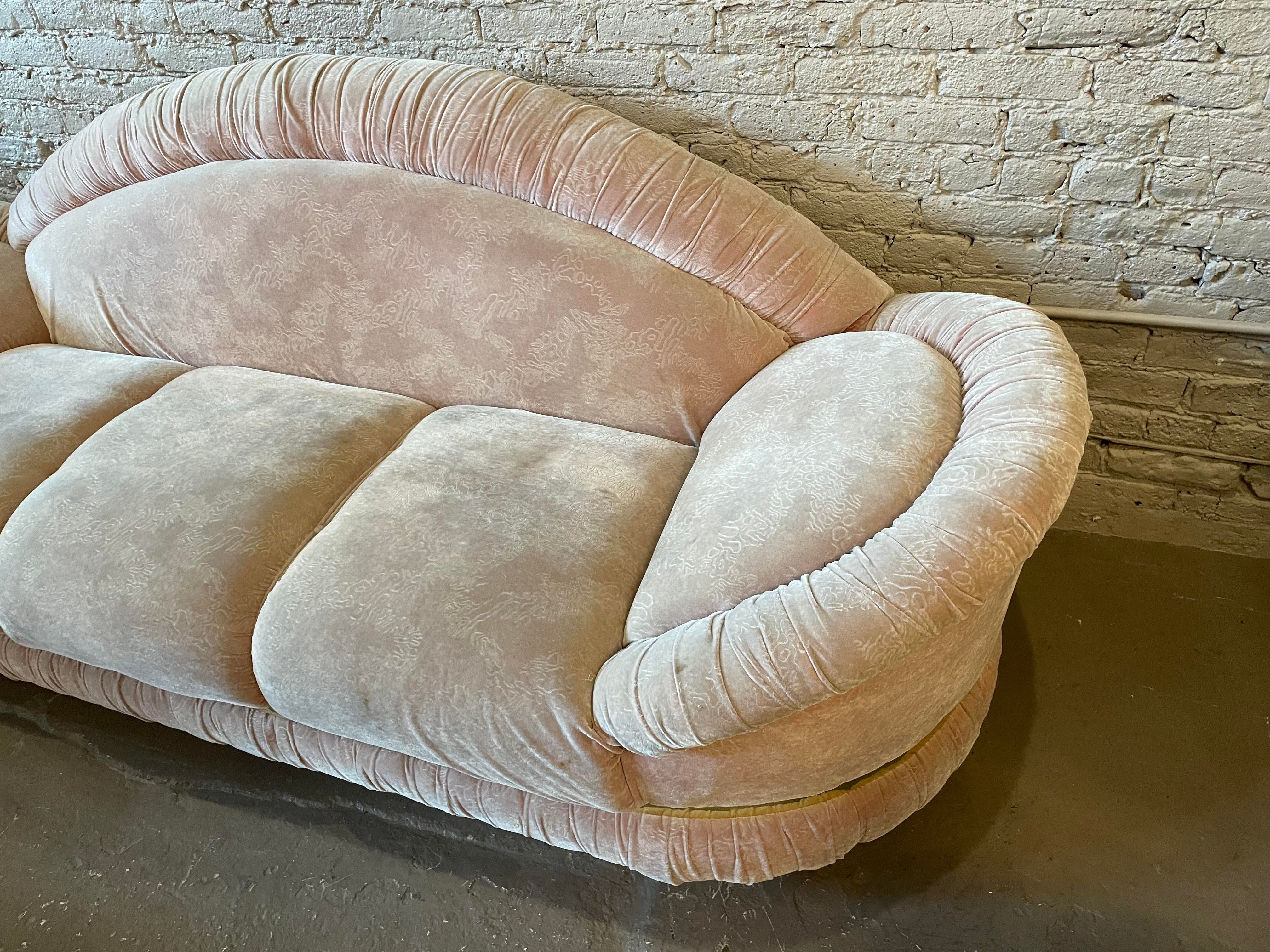 1980s Postmodern Sofa Set With Brass Detailing - 2 Pieces