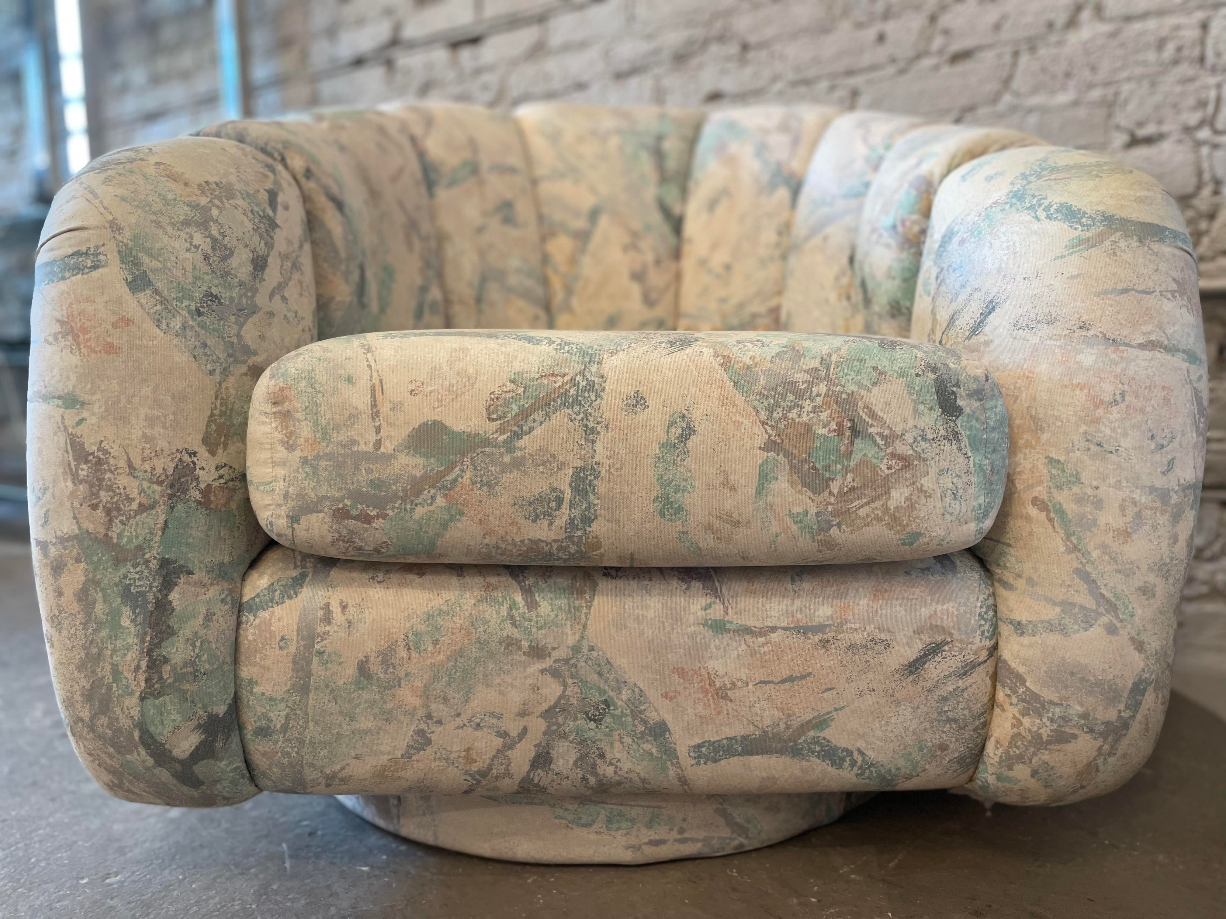 1980s Postmodern Swivel Chairs - a Pair