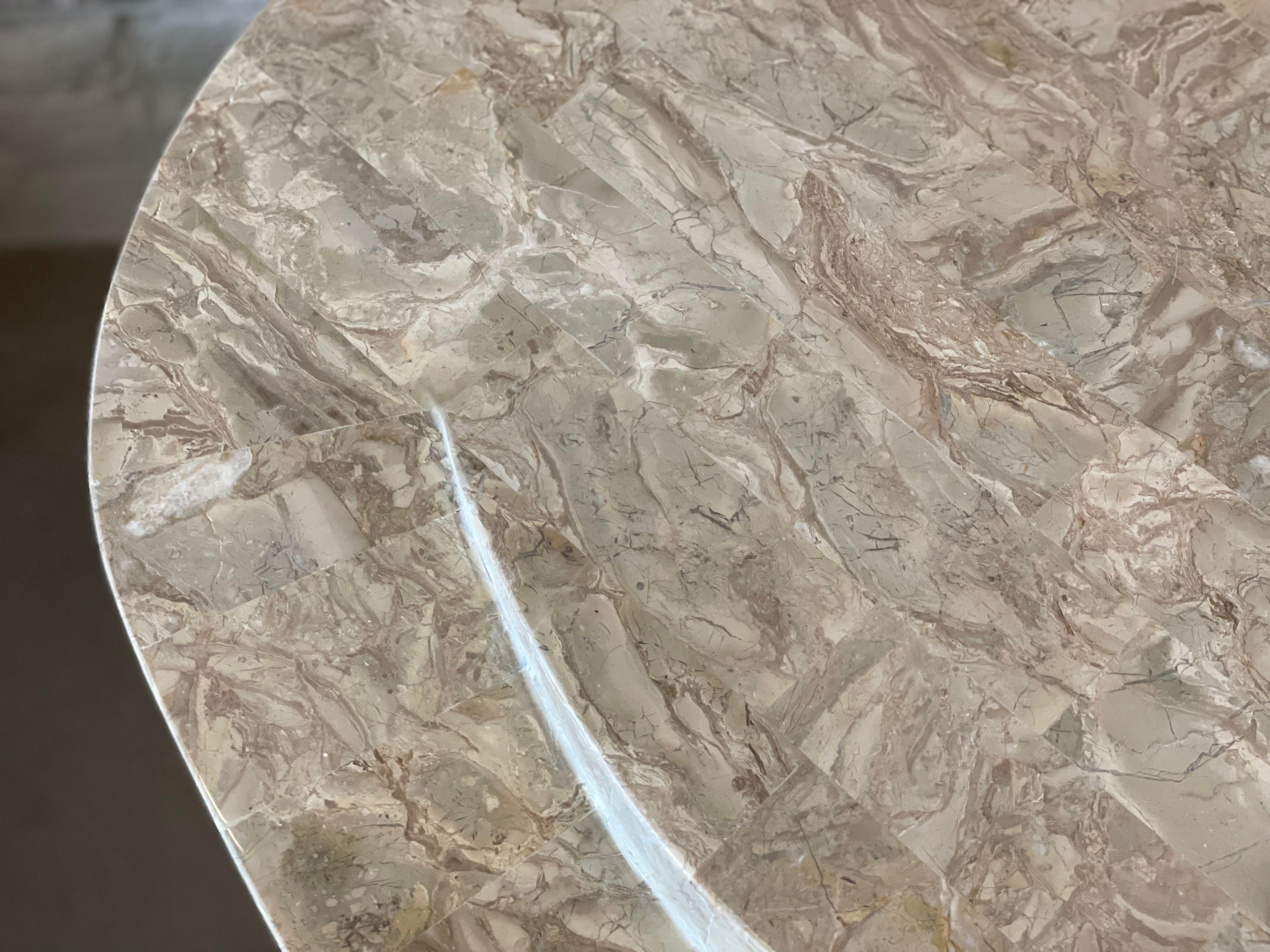 1980s Postmodern Tessellated Stone Side Table