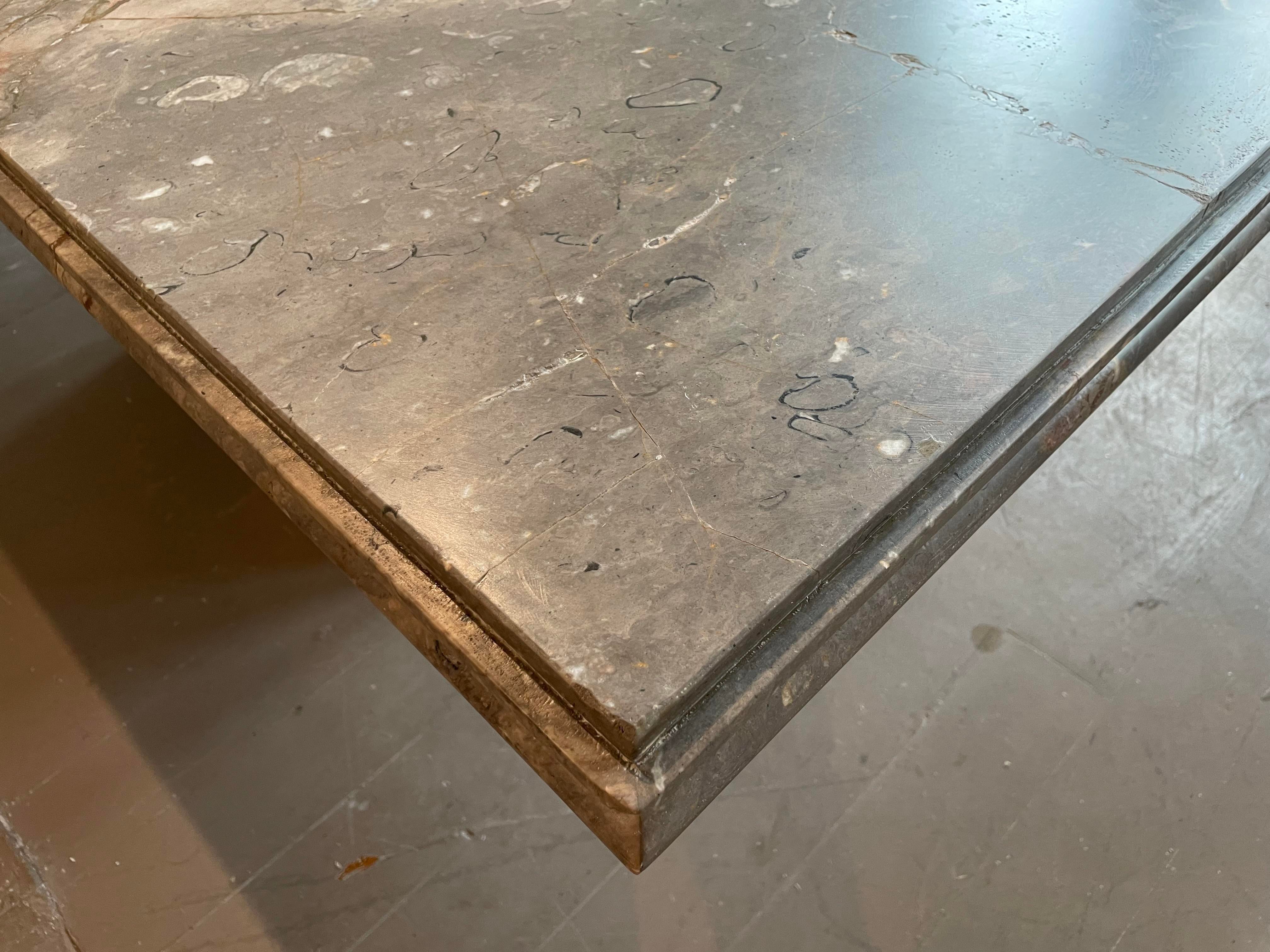 1980s Postmodern Vintage Emperado Honed Marble Dining Table