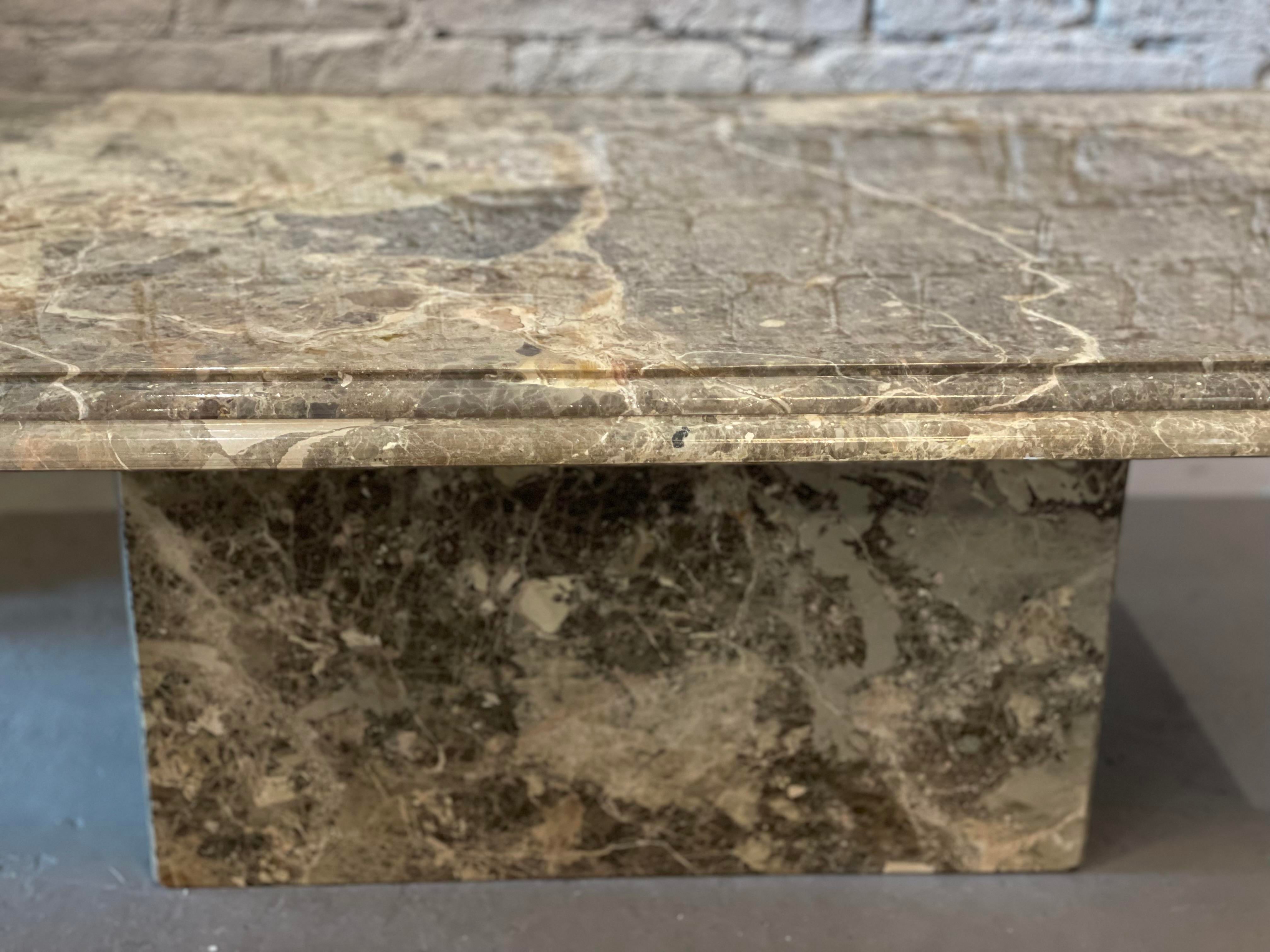 1980s Postmodern Vintage Emperado Marble Coffee Table