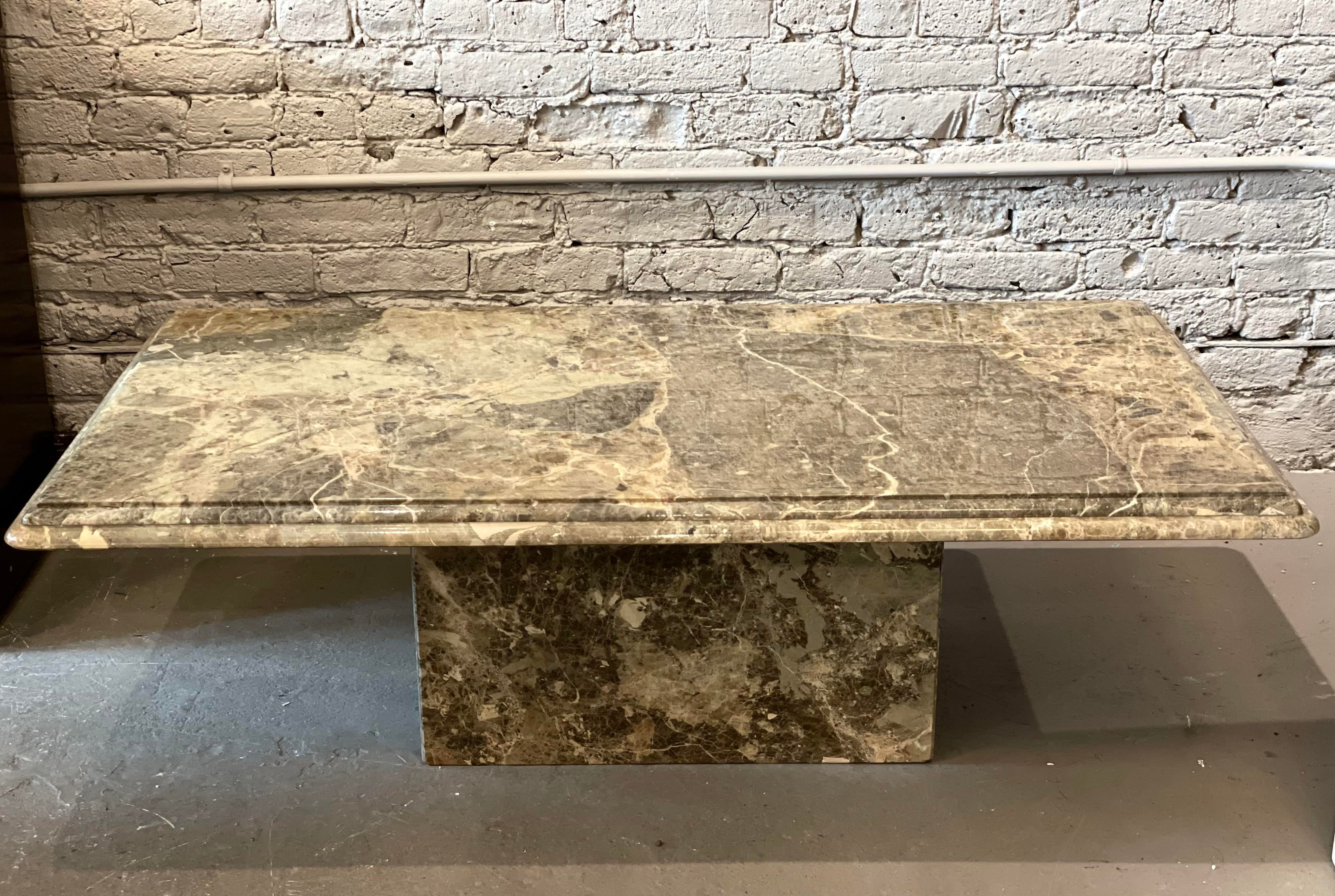 1980s Postmodern Vintage Emperado Marble Coffee Table