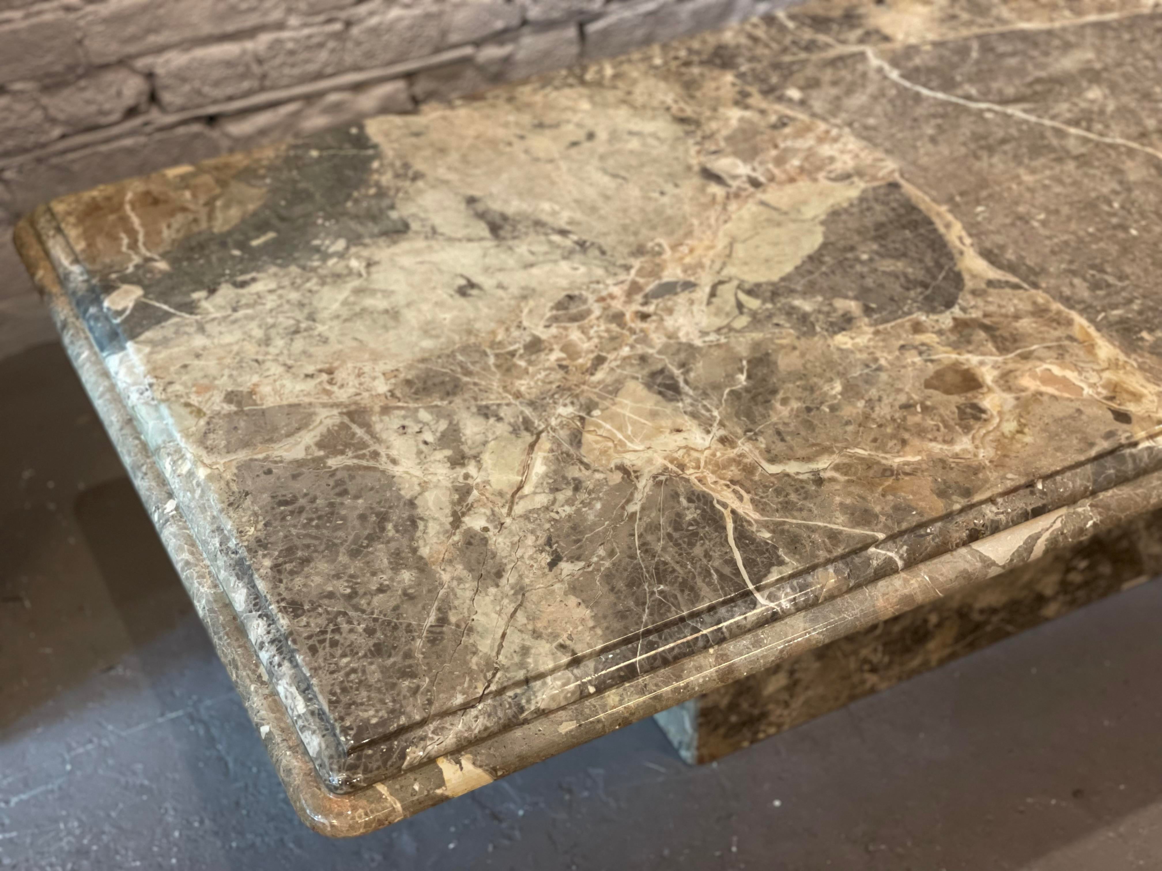 1980s Postmodern Vintage Emperado Marble Coffee Table