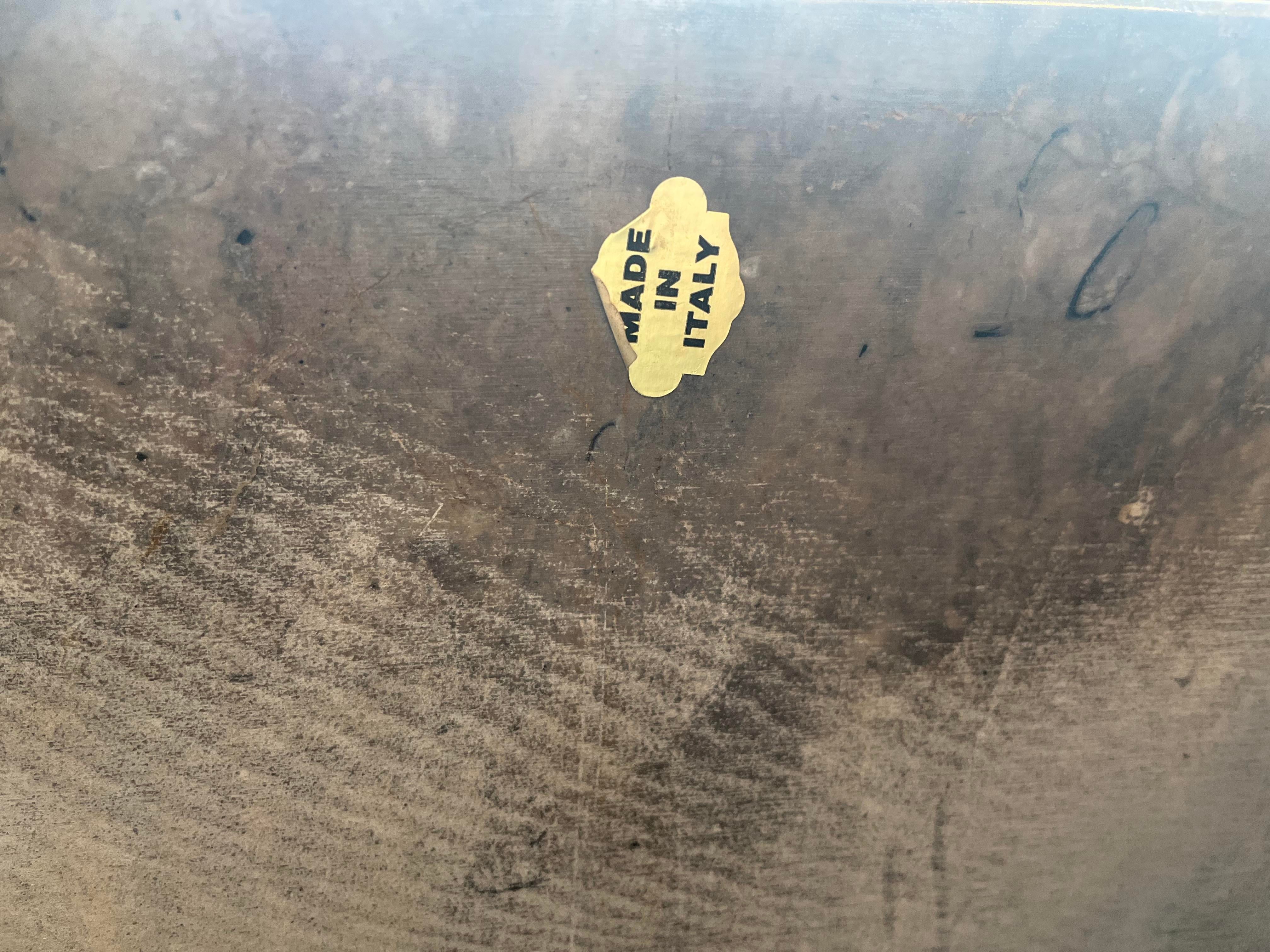 1980s Postmodern Vintage Italian Emperado Marble Honed Dining Table