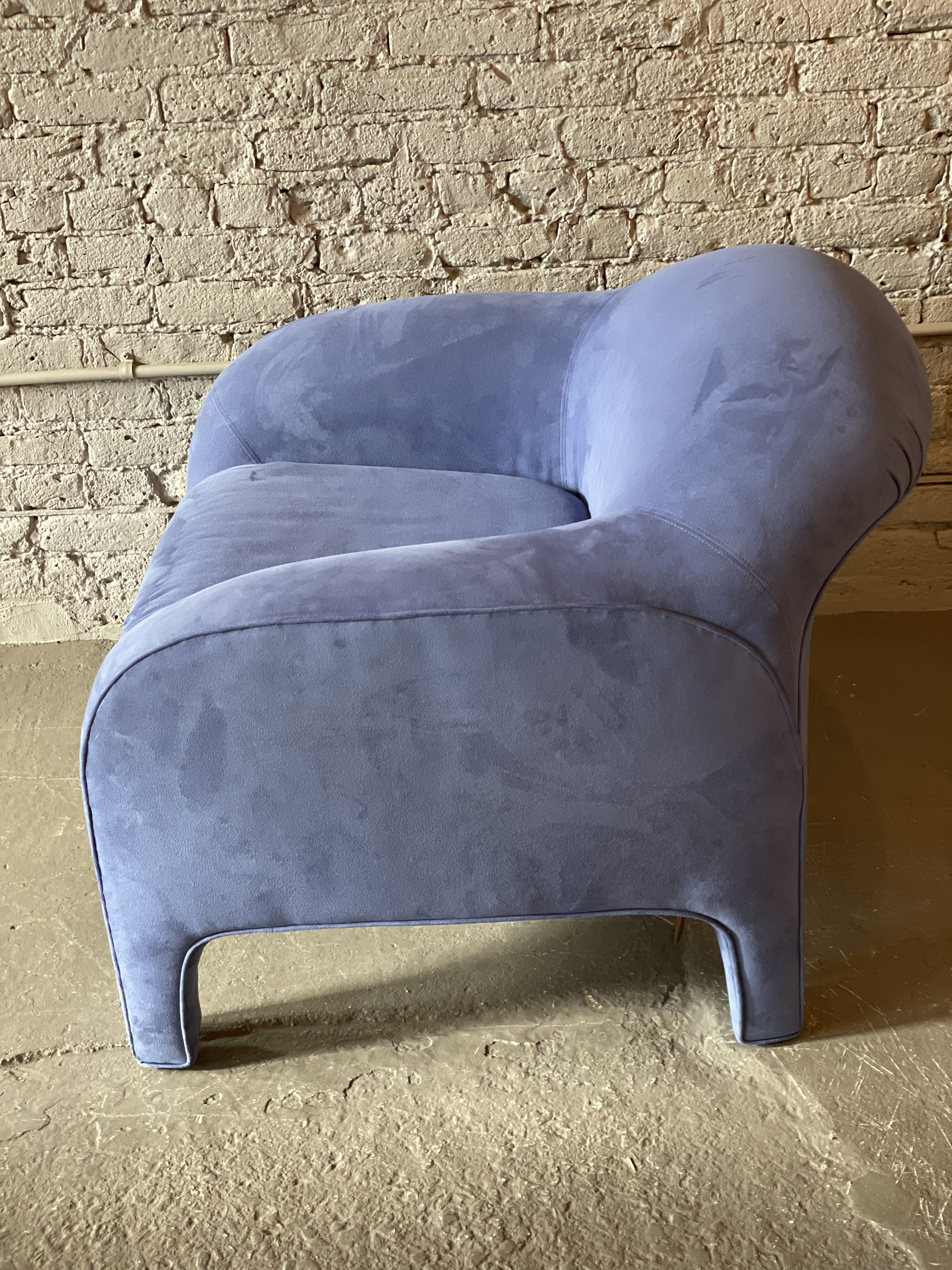 1980s Preview Postmodern Oversized Lounge Side Chair