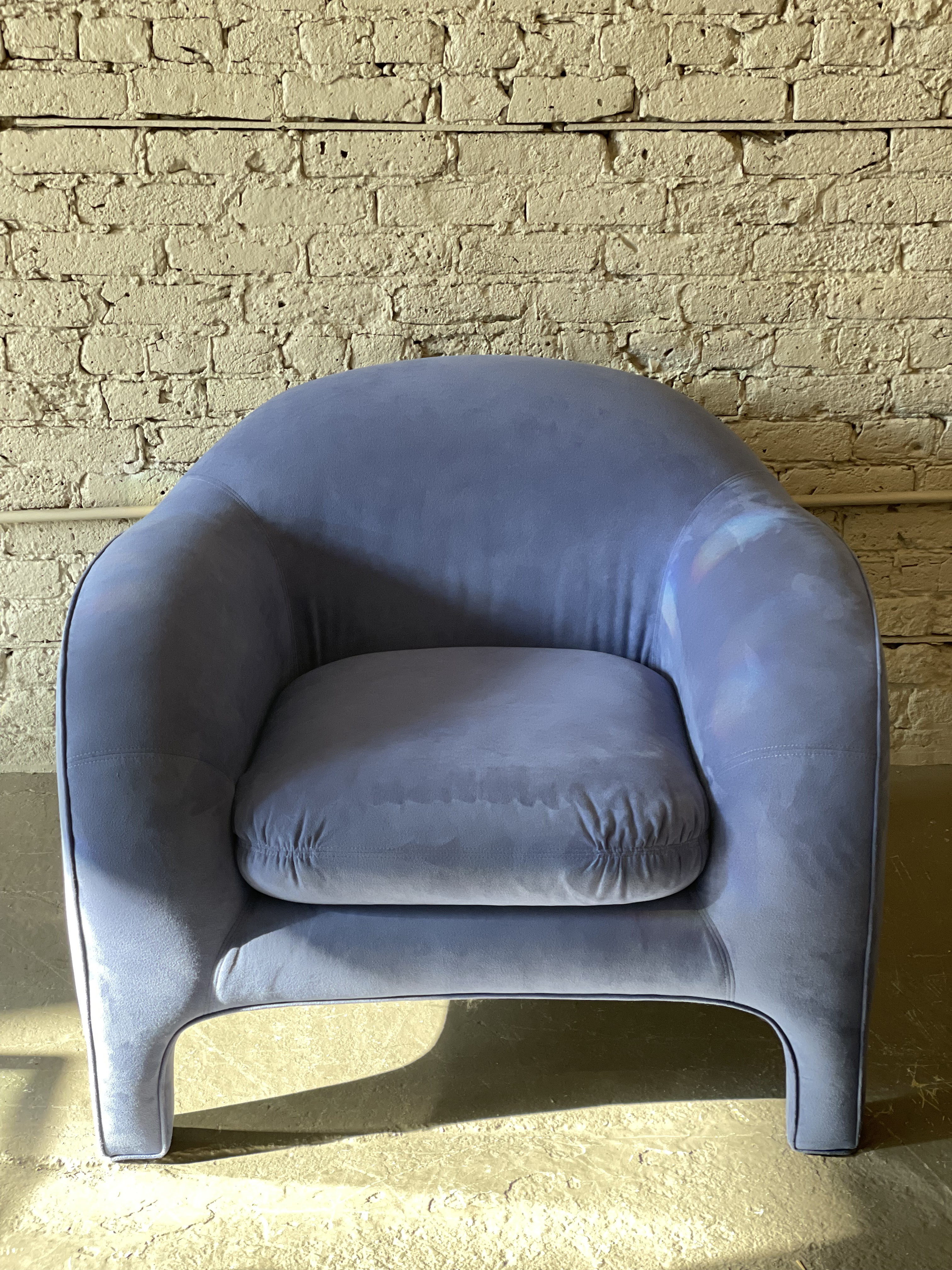 1980s Preview Postmodern Oversized Lounge Side Chair