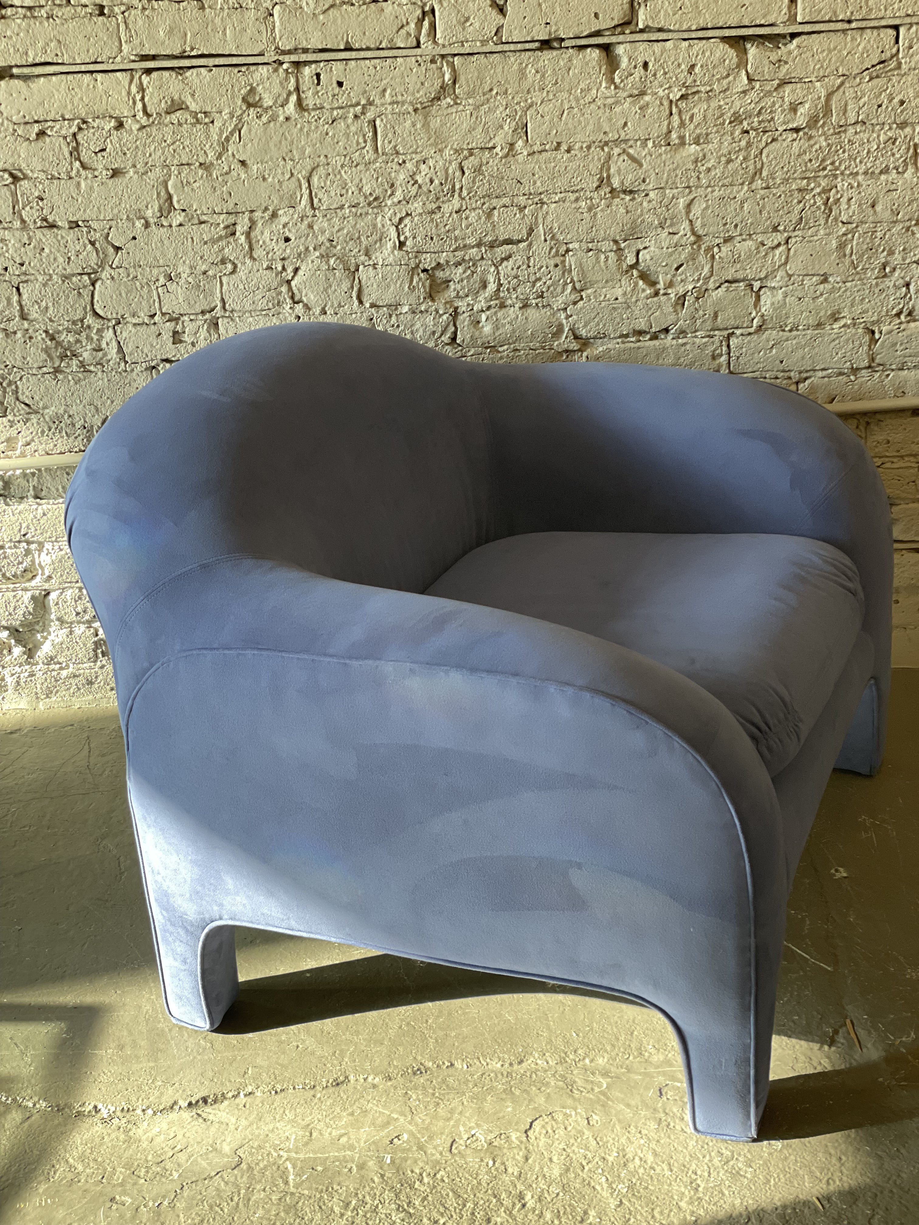 1980s Preview Postmodern Oversized Lounge Side Chair