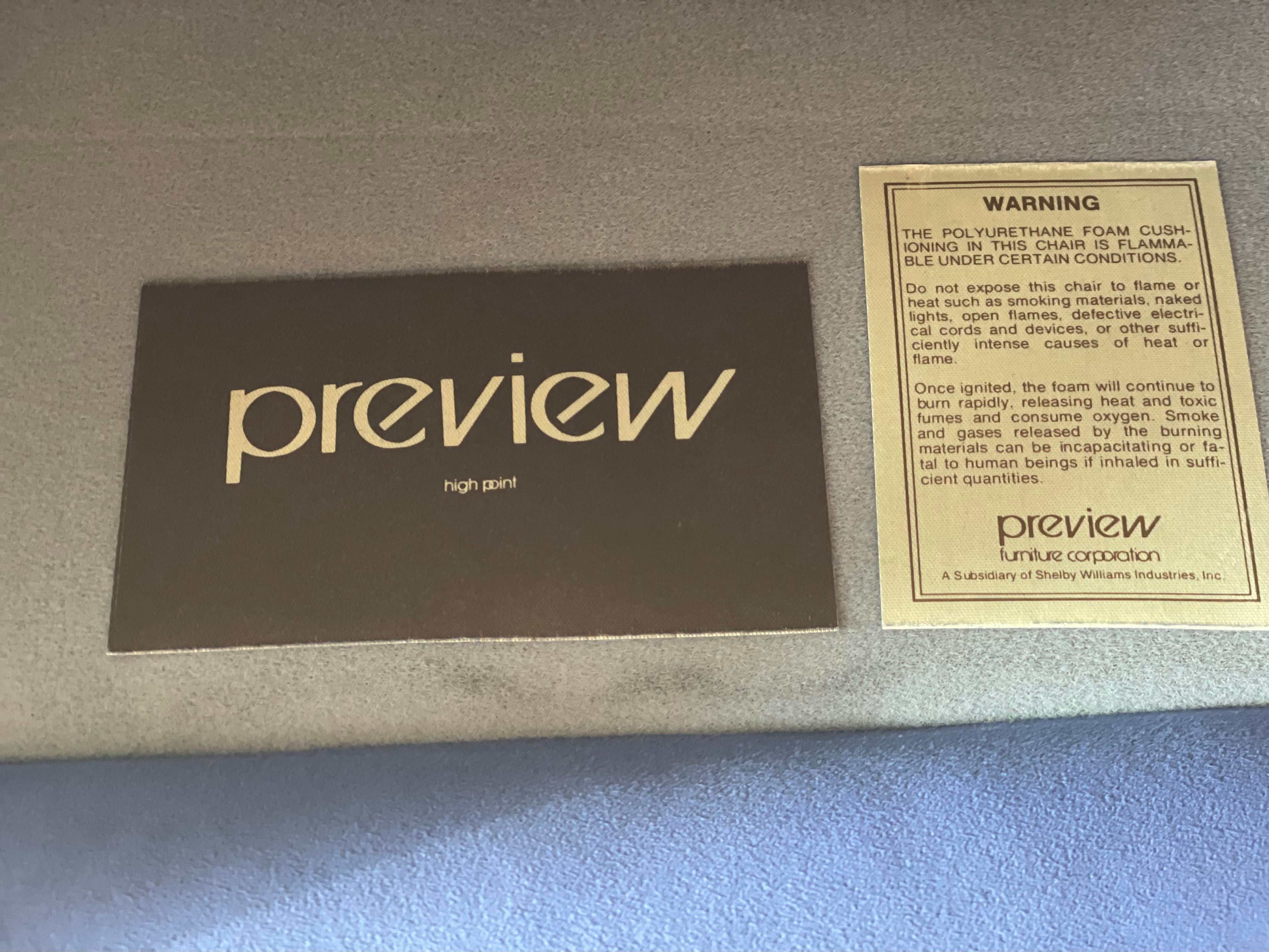 1980s Preview Postmodern Oversized Lounge Side Chair