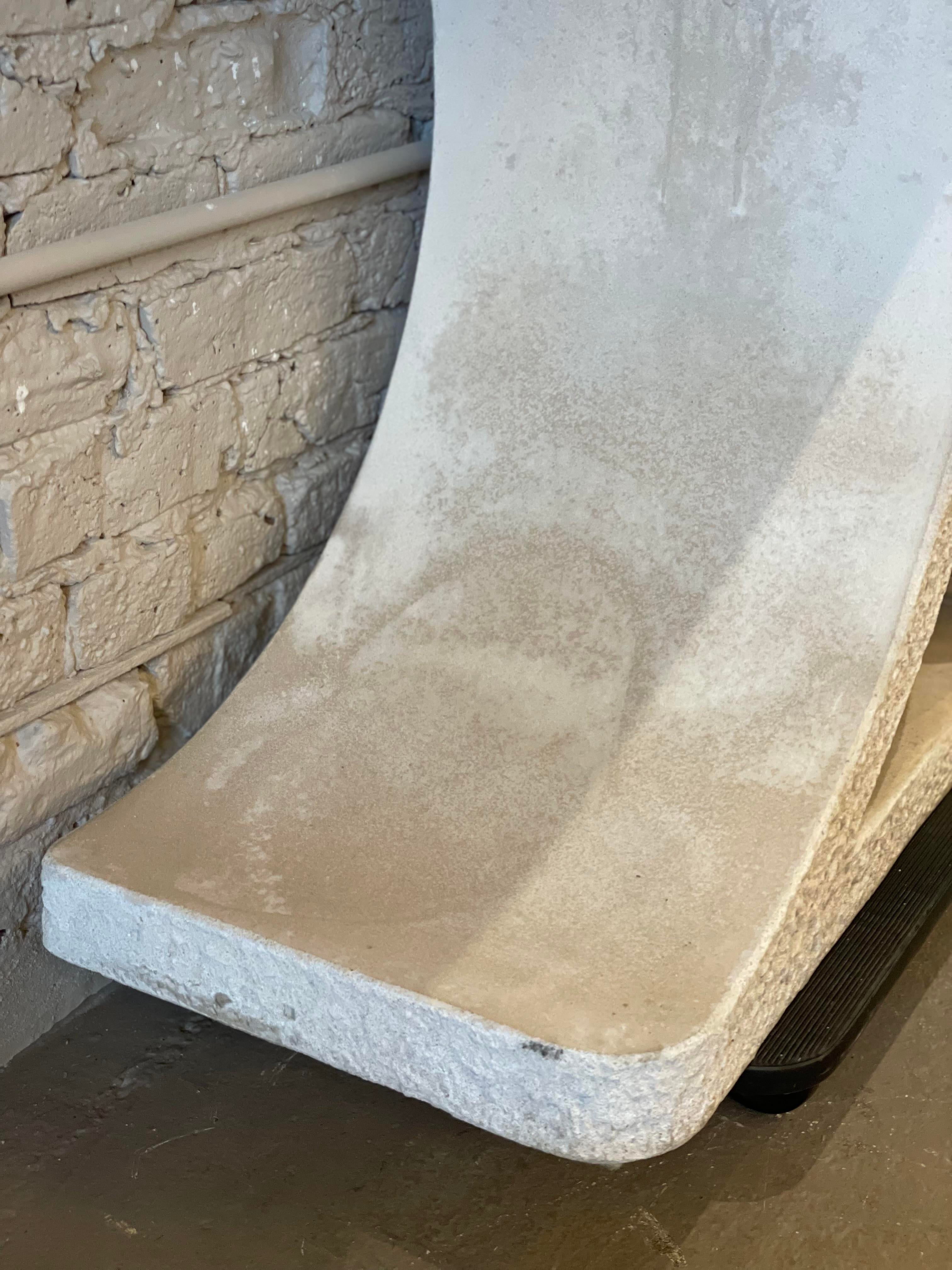 1980s Vintage Concrete Console Table in the Style of Karl Lagerfeld