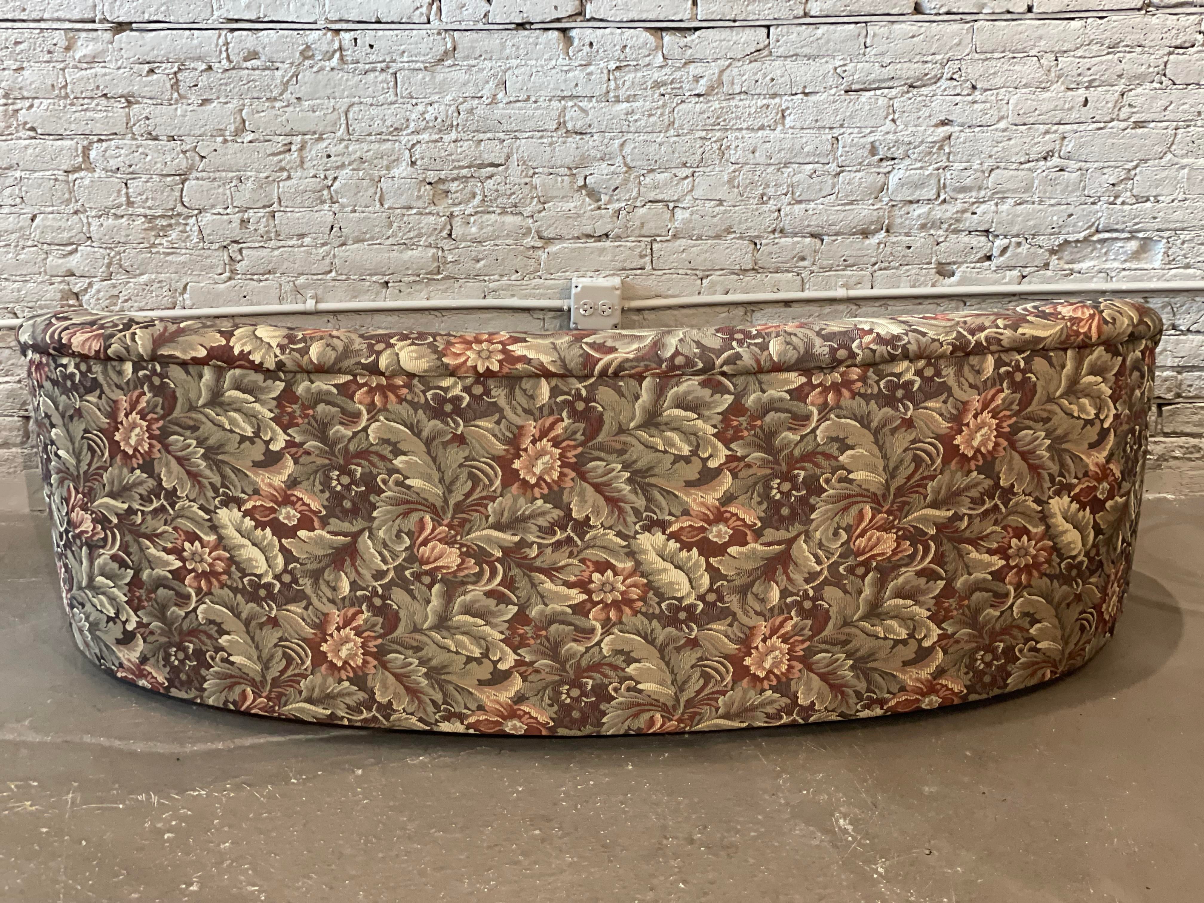 1980s Vintage Curved Kidney Postmodern Sofa