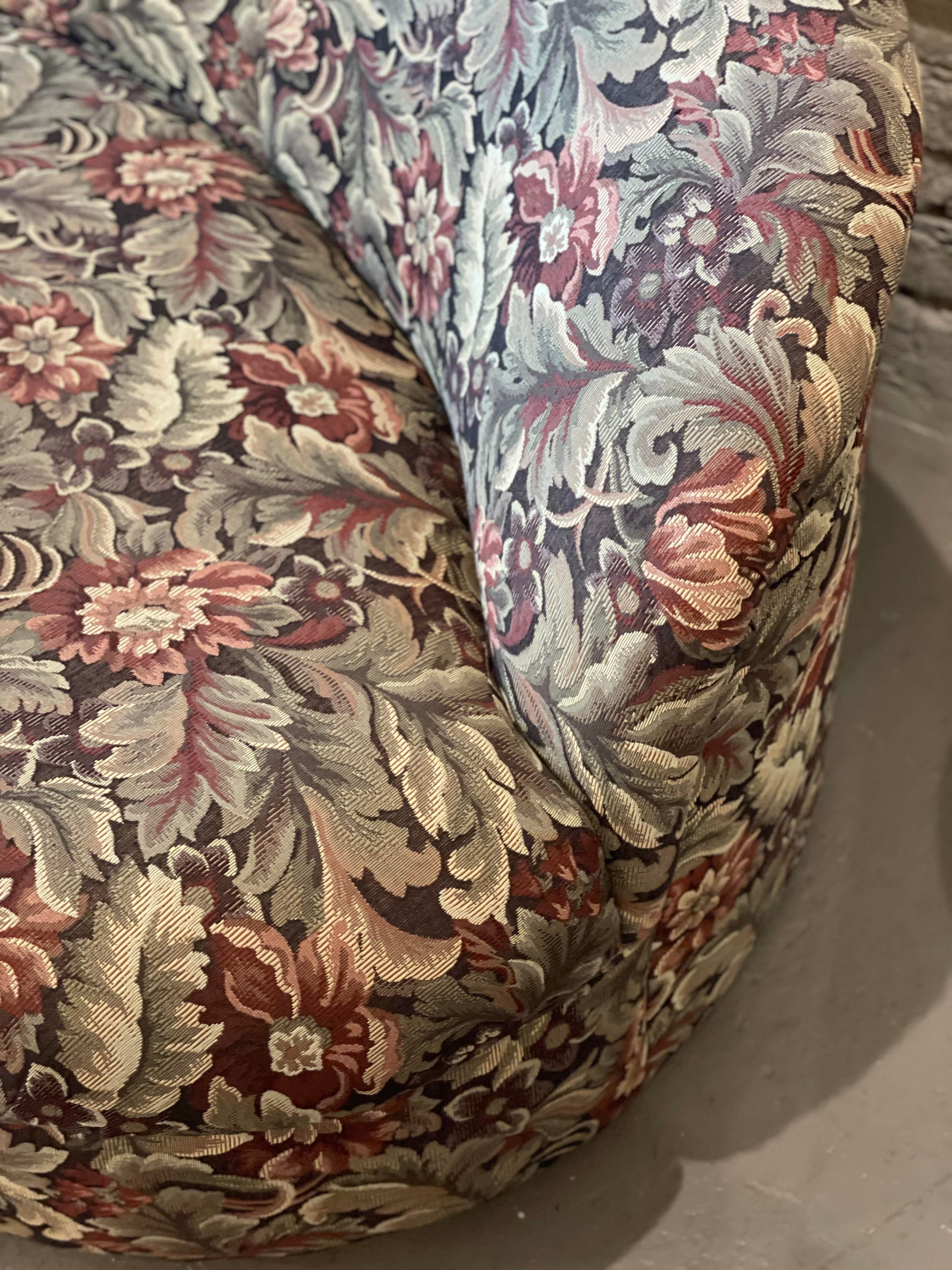 1980s Vintage Curved Kidney Postmodern Sofa
