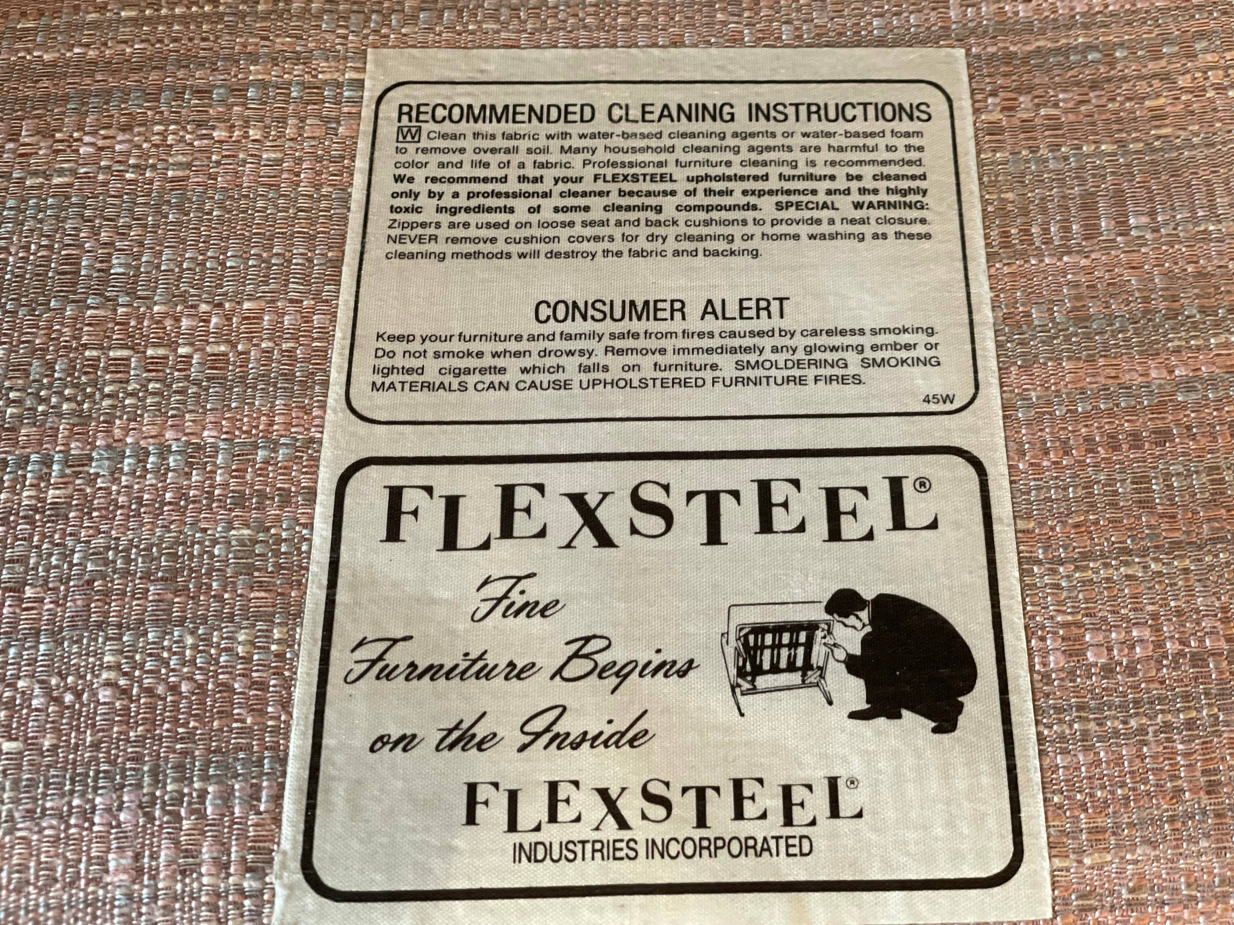 1980s Vintage Flexsteel Swivel (360) Chairs - a Pair