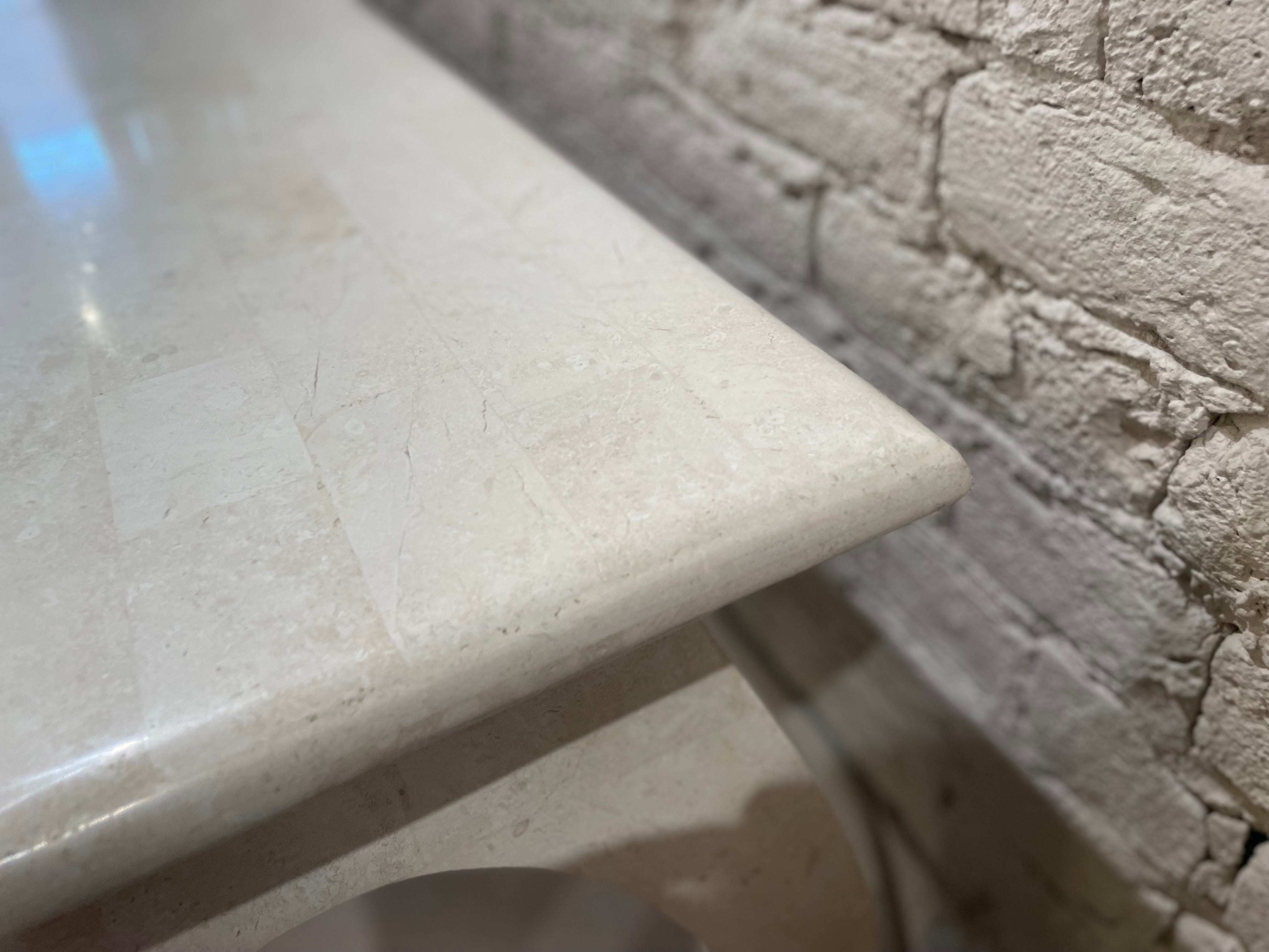 1980s Vintage Maitland Smith Tessellated Stone Console Table