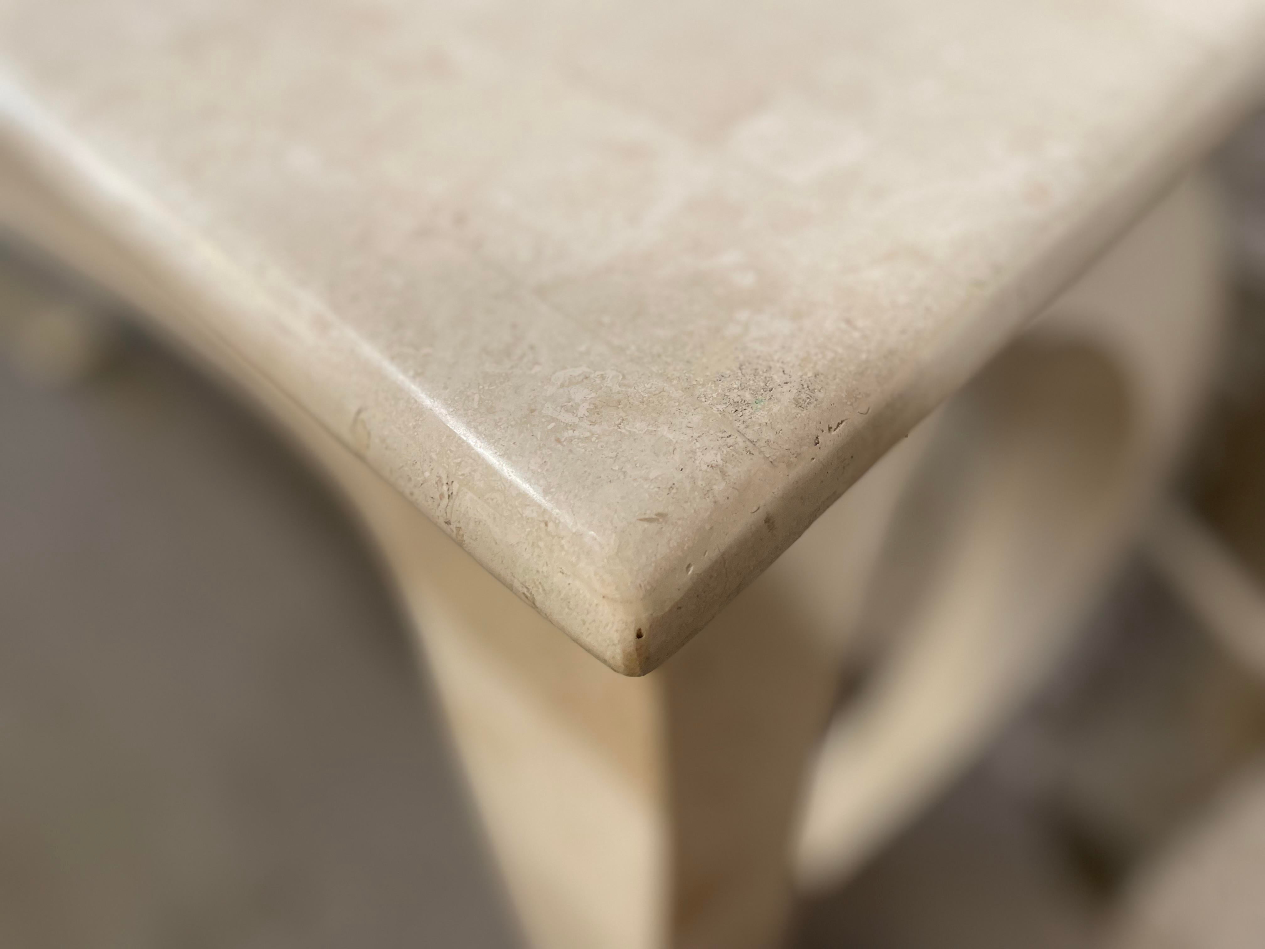 1980s Vintage Maitland Smith Tessellated Stone Console Table