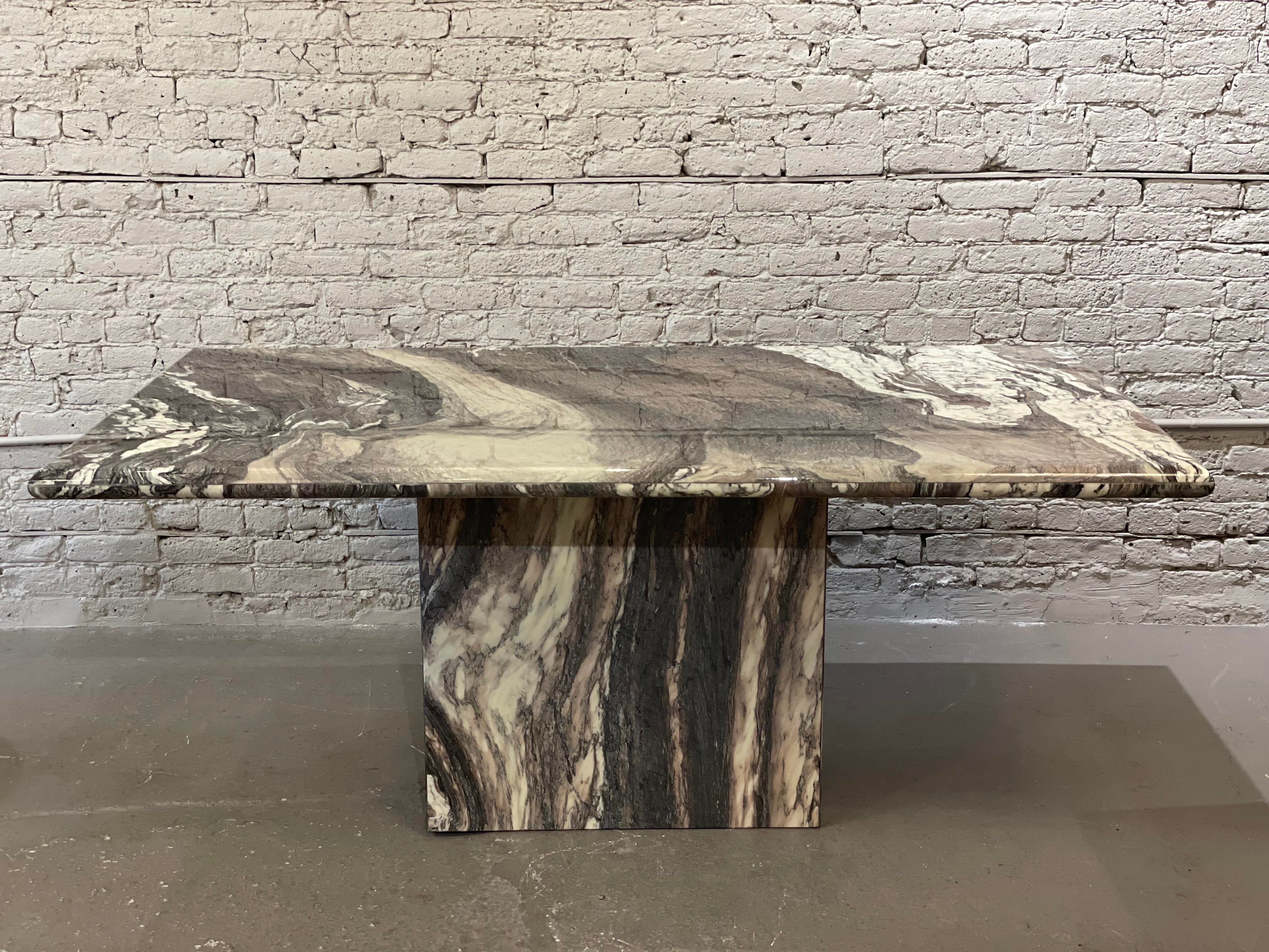 1980s Vintage Postmodern Cipollini Ondulato Marble Dining Table