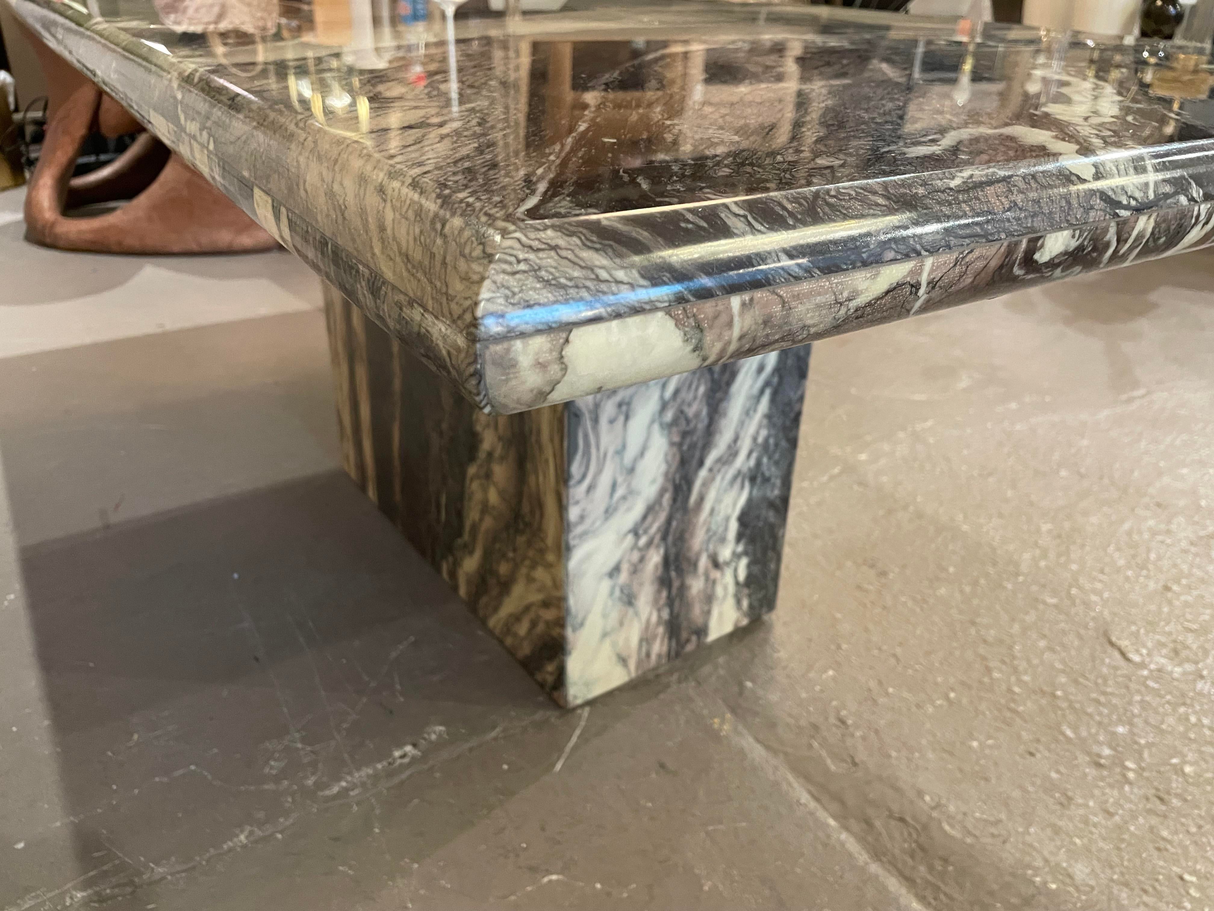 1980s Vintage Postmodern Cipollini Ondulato Marble Dining Table