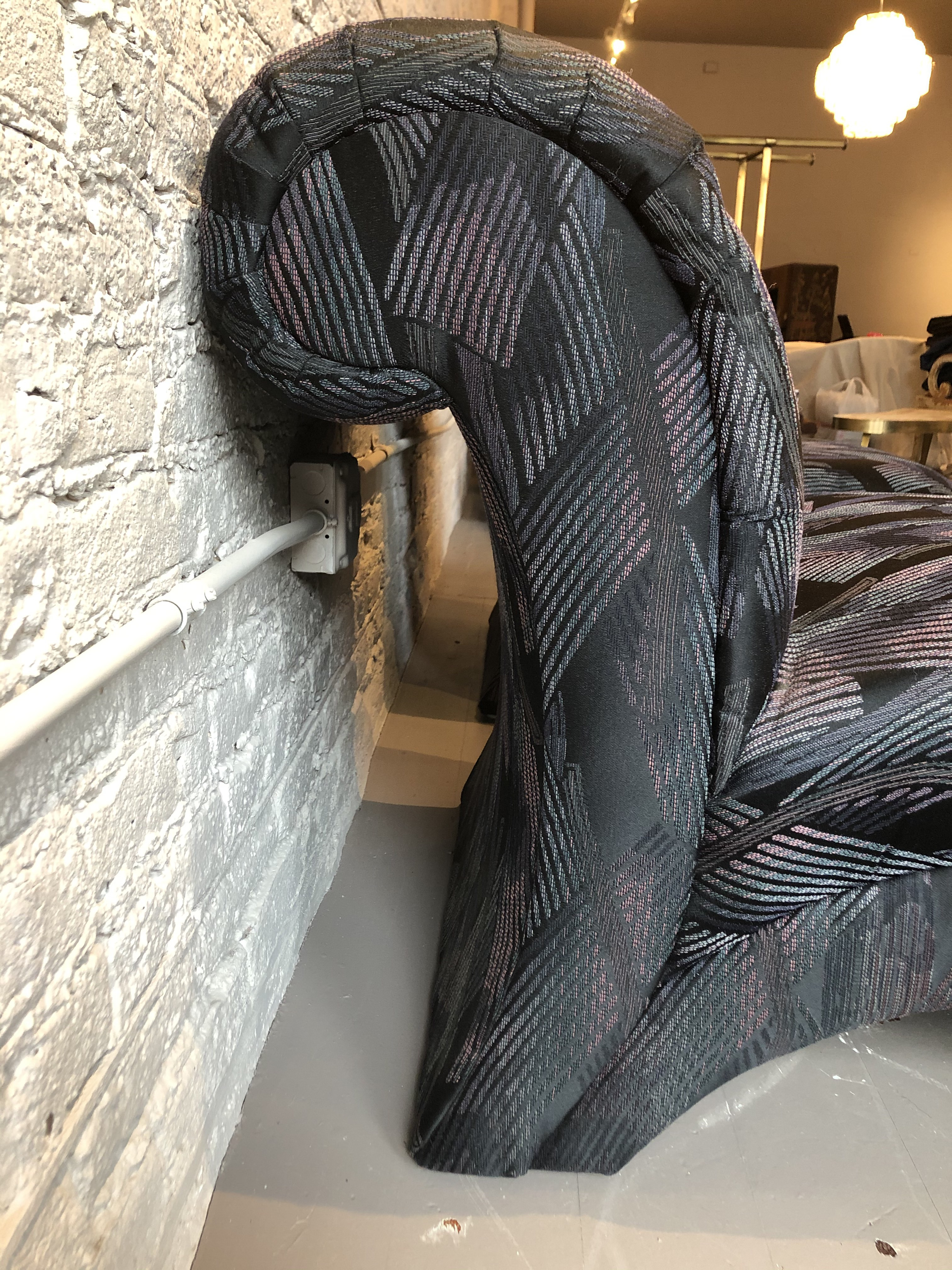 1980s Vintage Postmodern Curved Chairs - a Pair