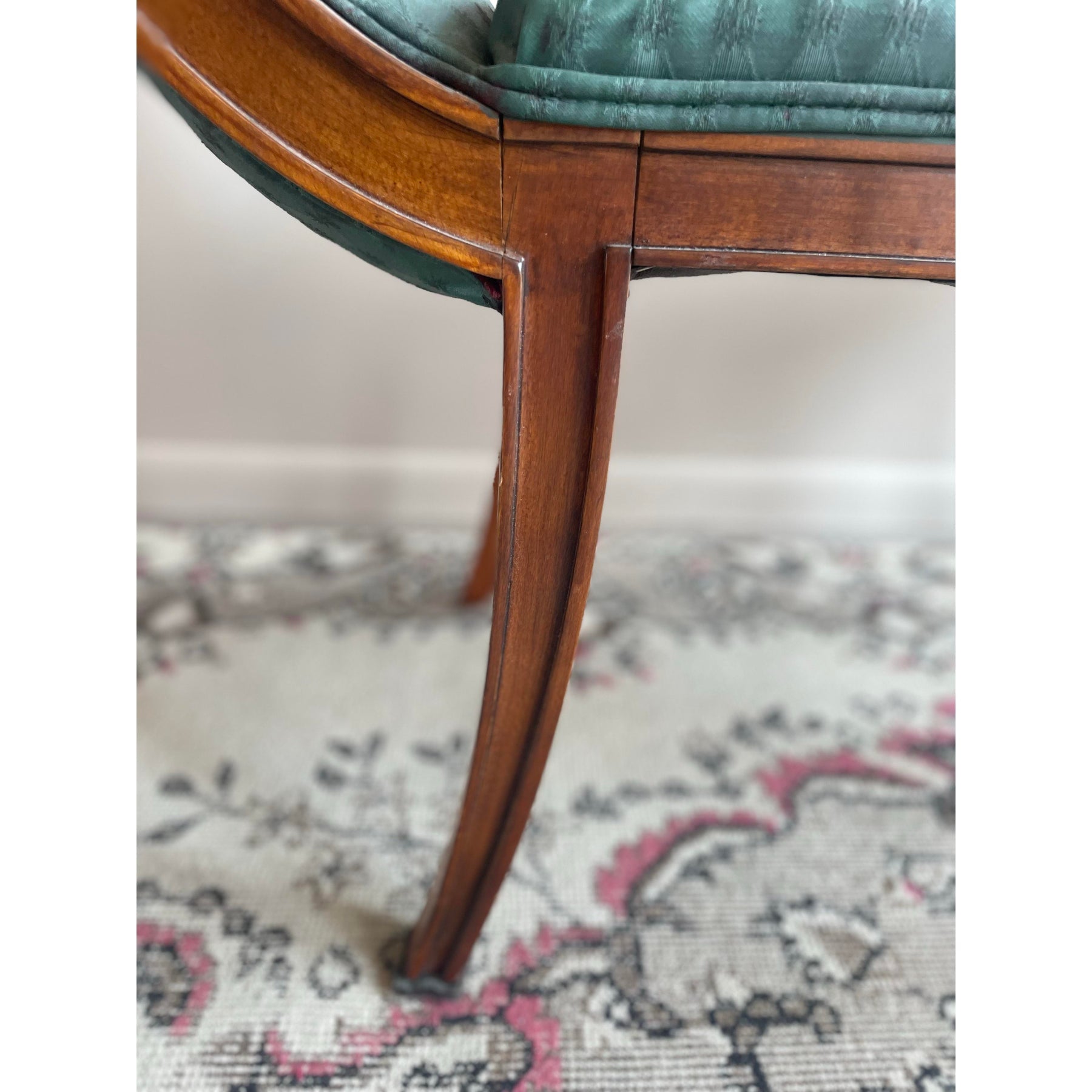 1980s Vintage Scroll Bench