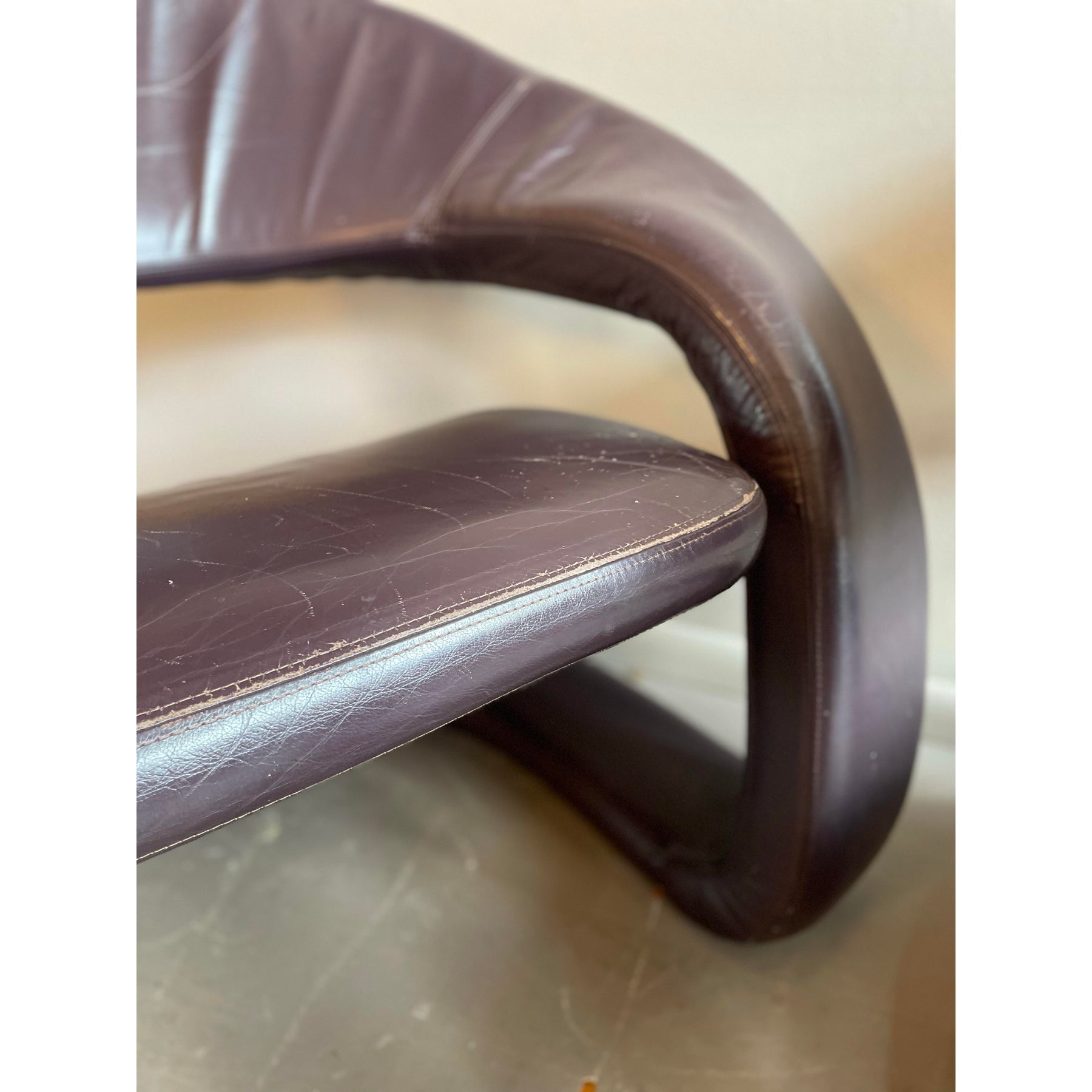 1980s Vintage Sculptural Leather Jaymar Chairs - A Pair
