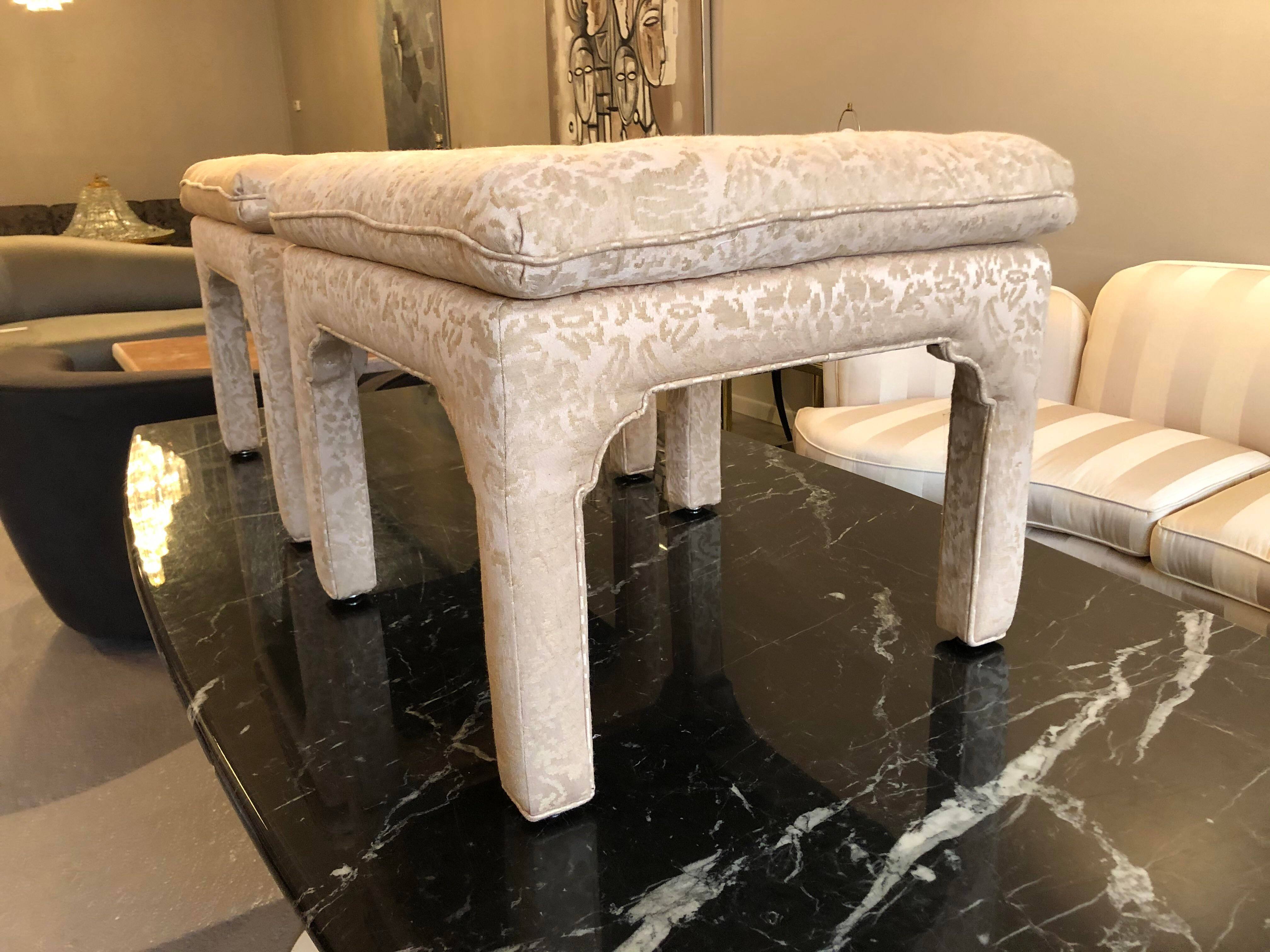 1980s Vintage Stools Benches - a Pair