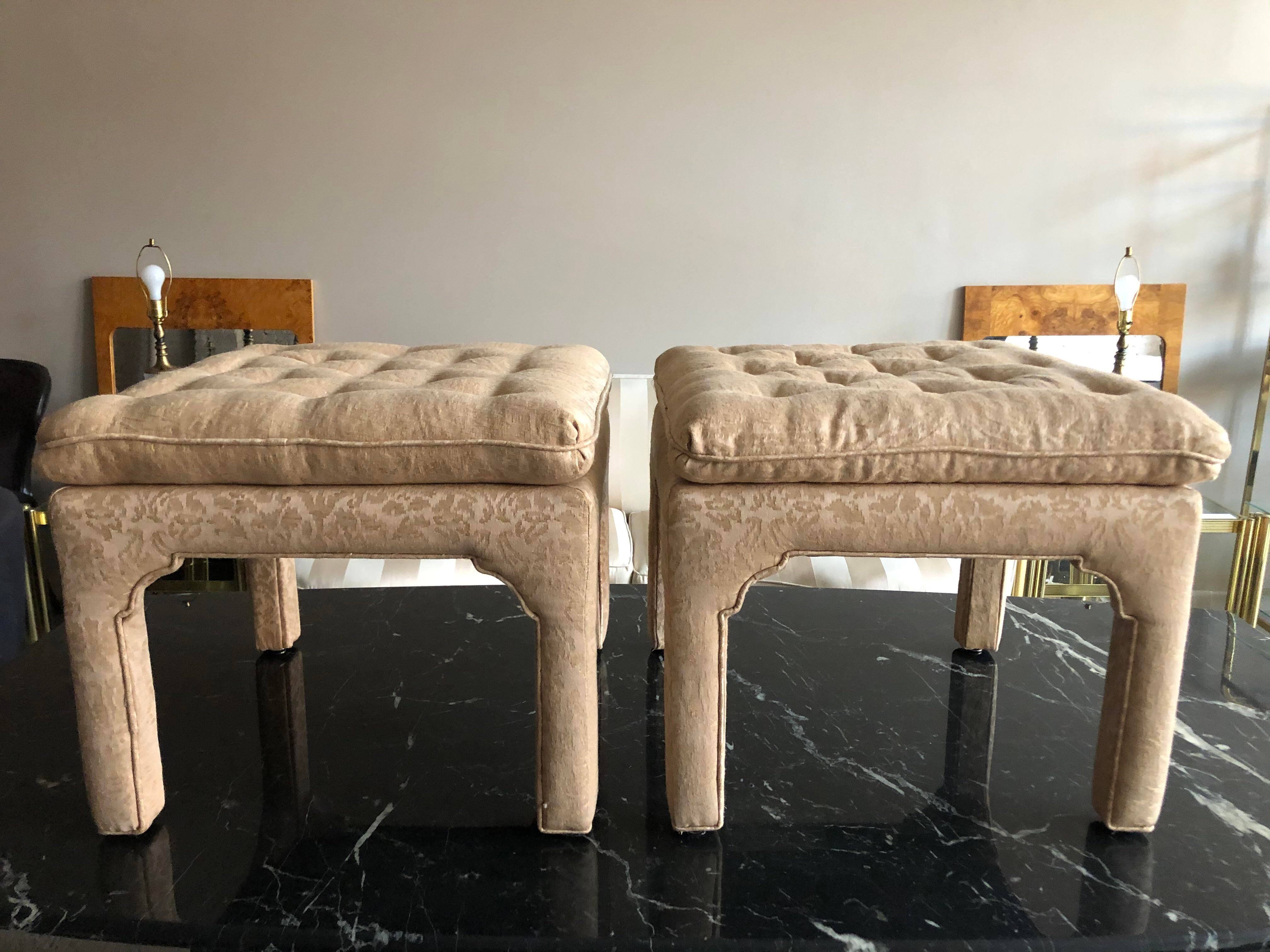 1980s Vintage Stools Benches - a Pair