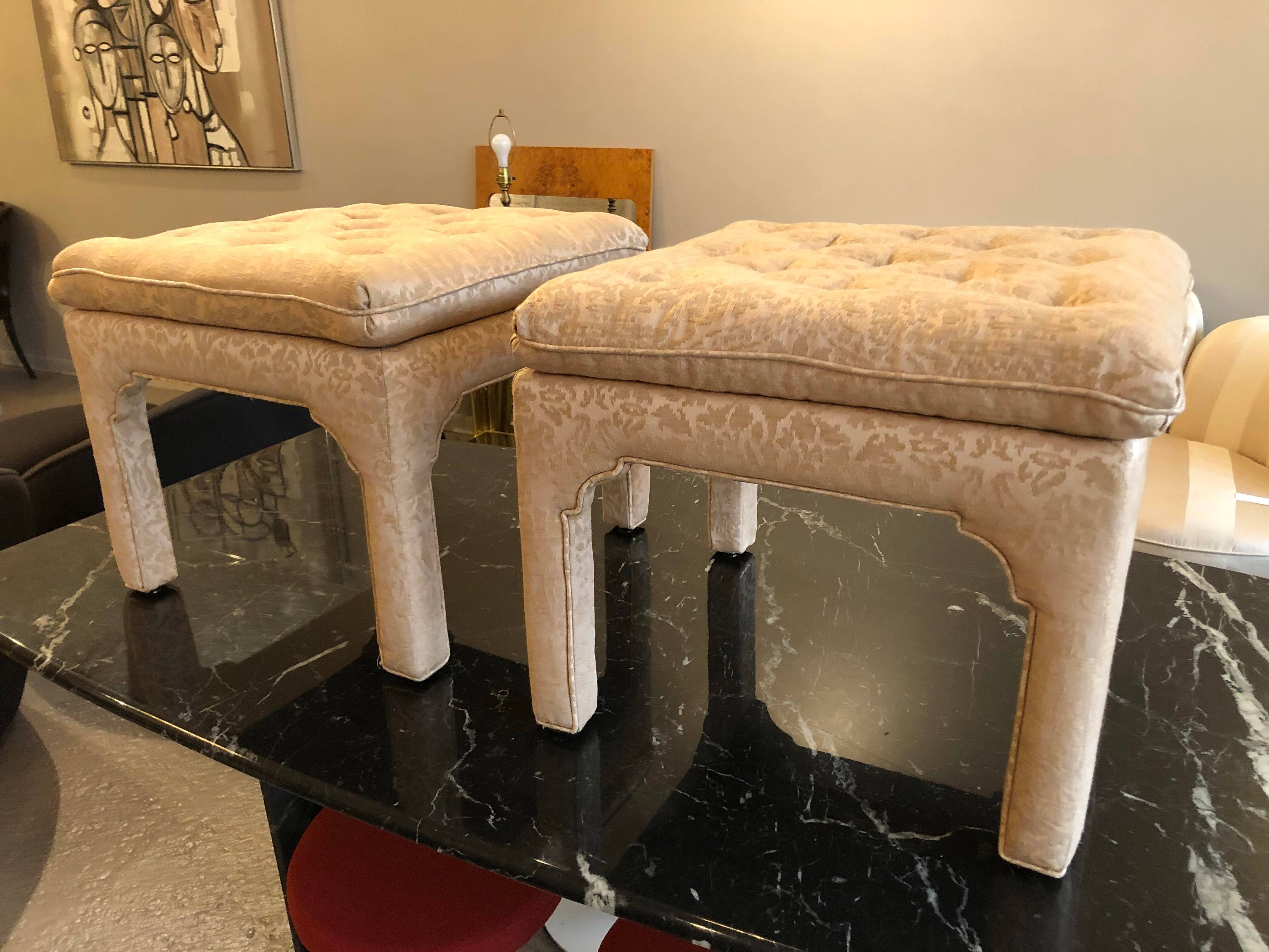 1980s Vintage Stools Benches - a Pair