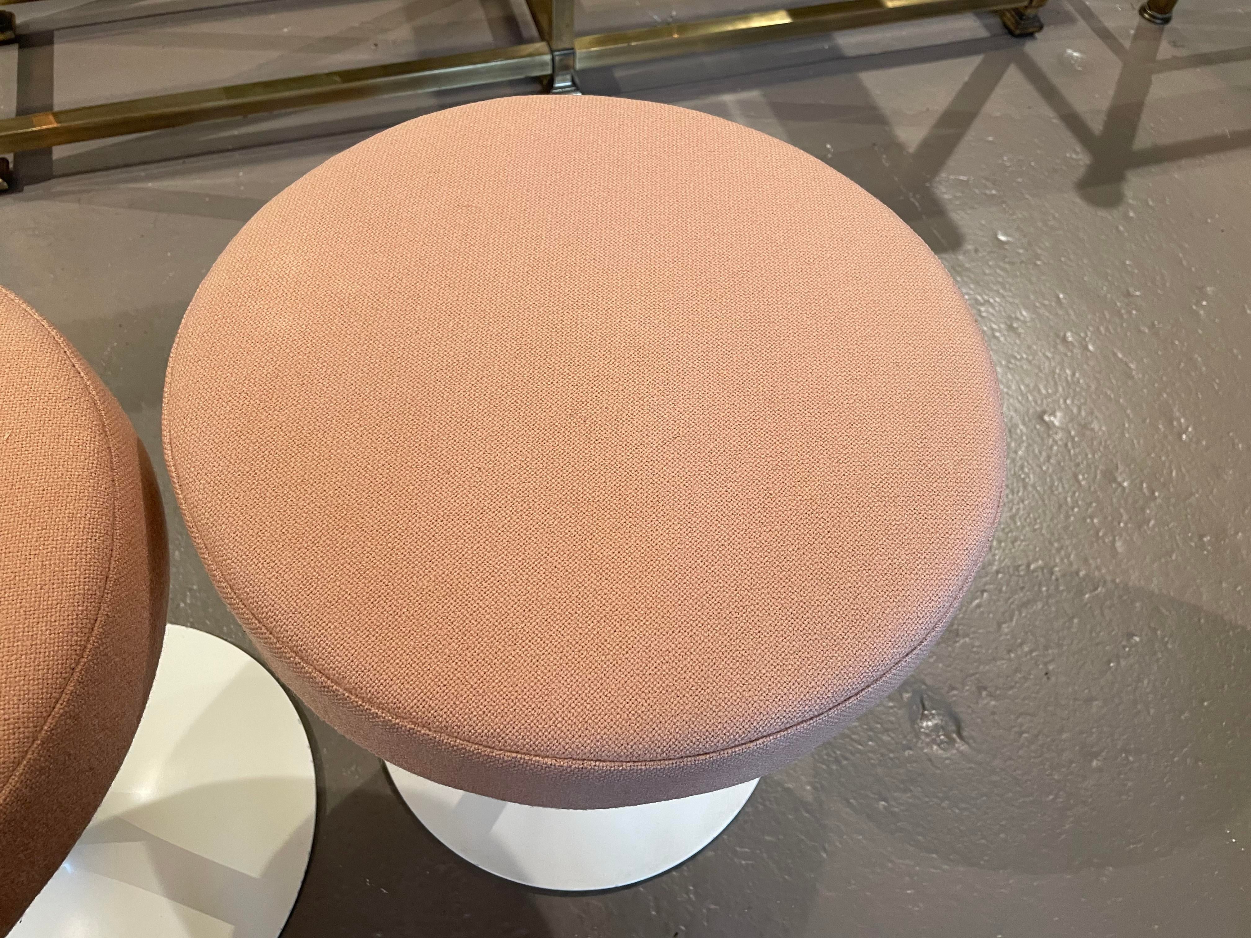 1980s Vintage Tulip Stools by Eero Saarinen for Knoll Labeled - a Pair