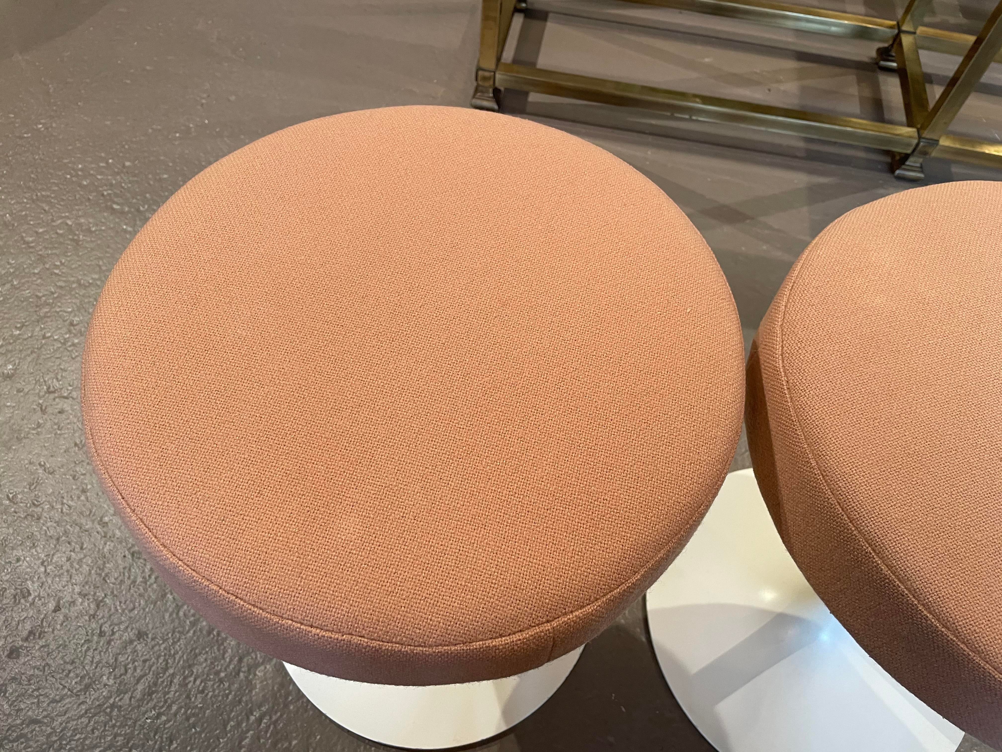 1980s Vintage Tulip Stools by Eero Saarinen for Knoll Labeled - a Pair