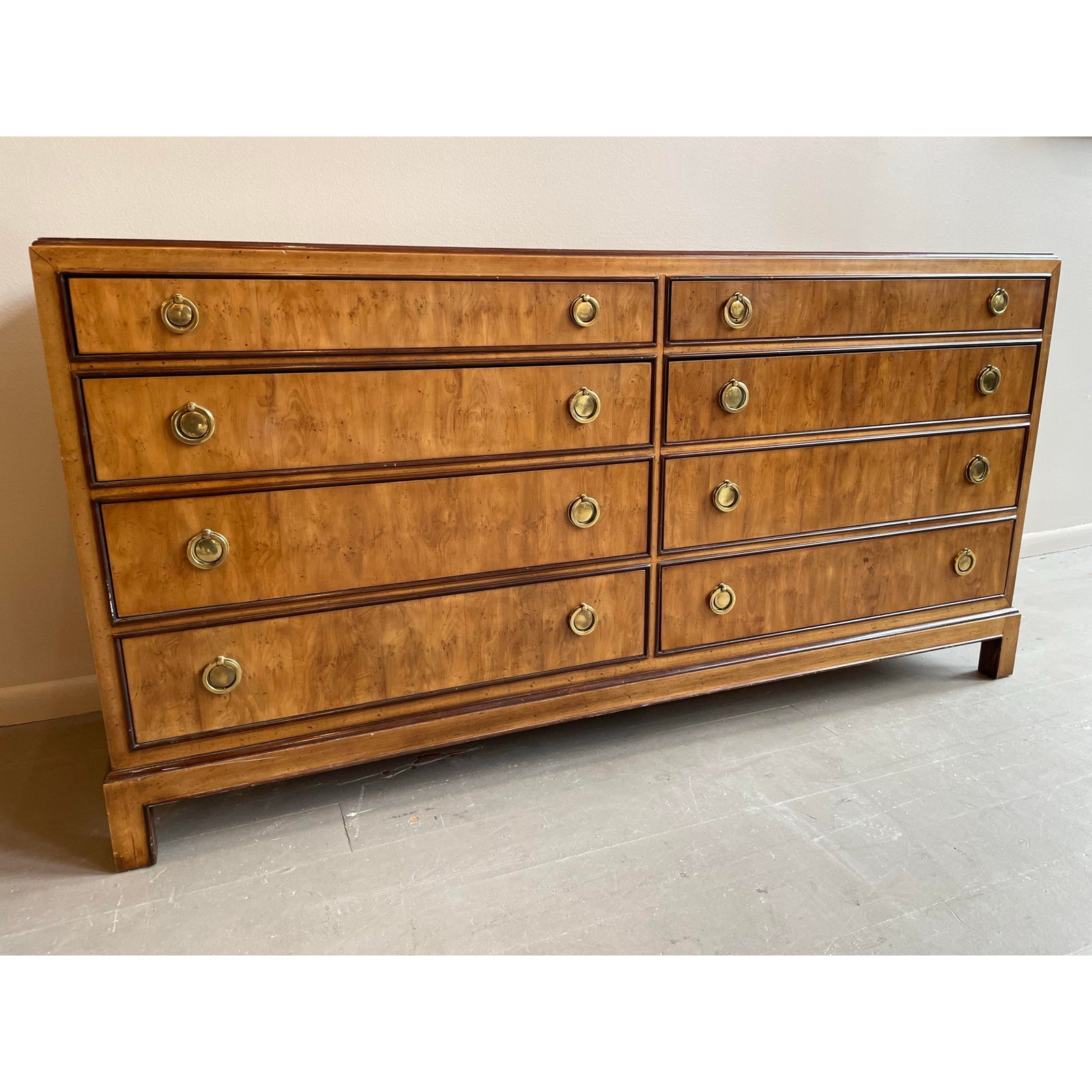 1980s Vintage Wooden Drexel Heritage Dresser