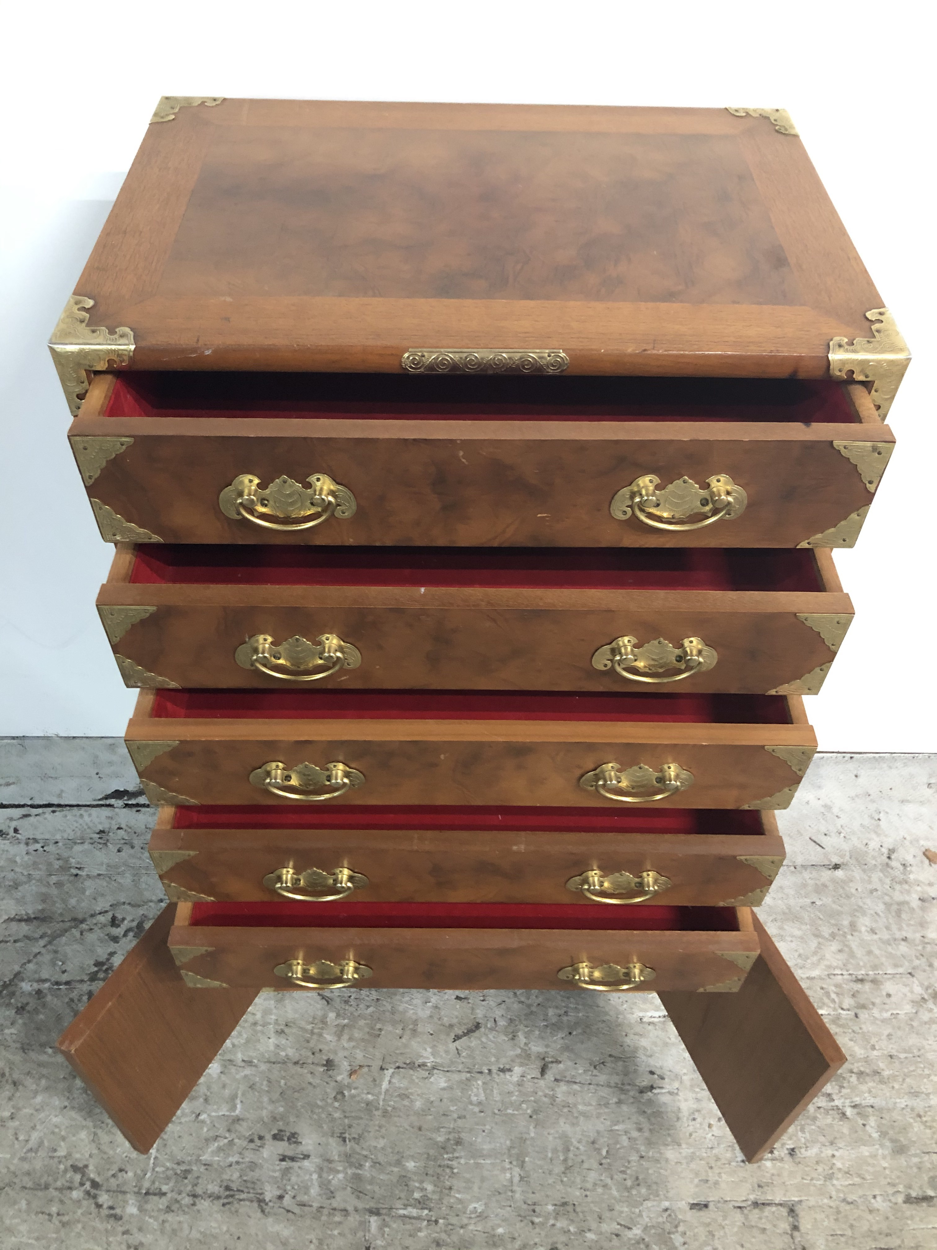 20th Century Asian Campaign Wooden Cabinet