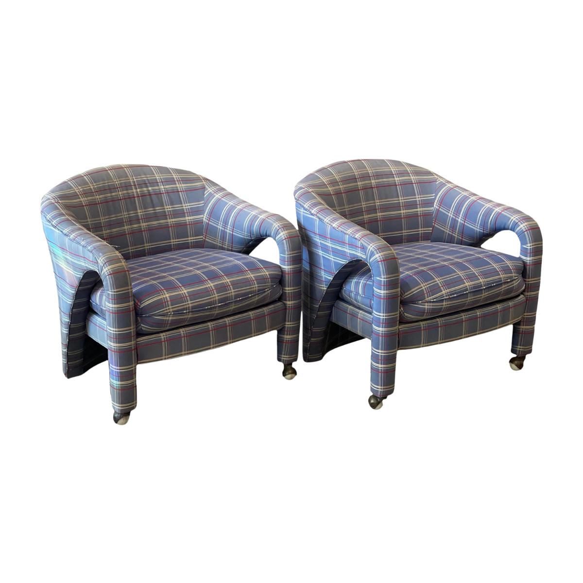 1980s Postmodern Sculptural Arc Chairs