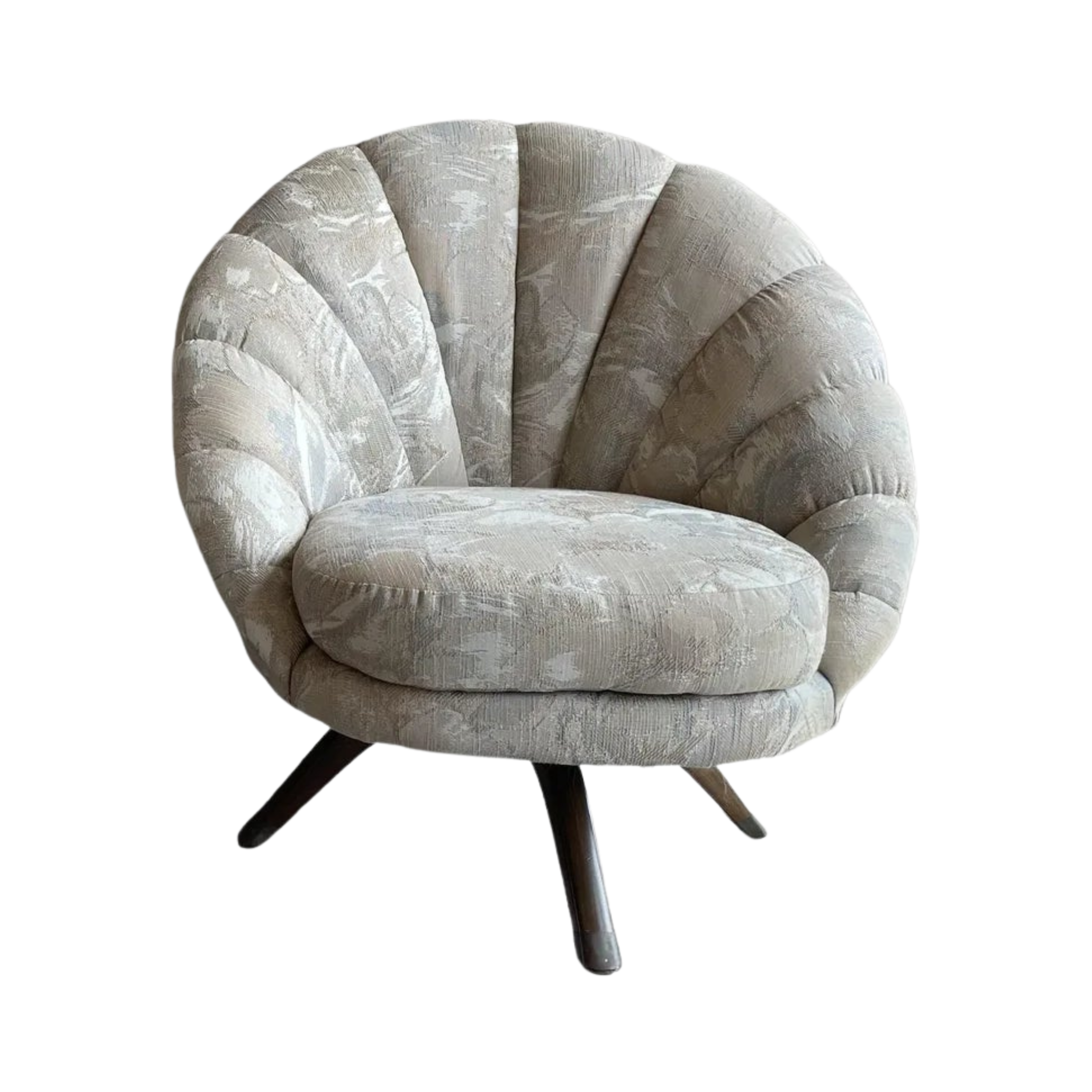 1960s Vintage Shell Swivel Chair