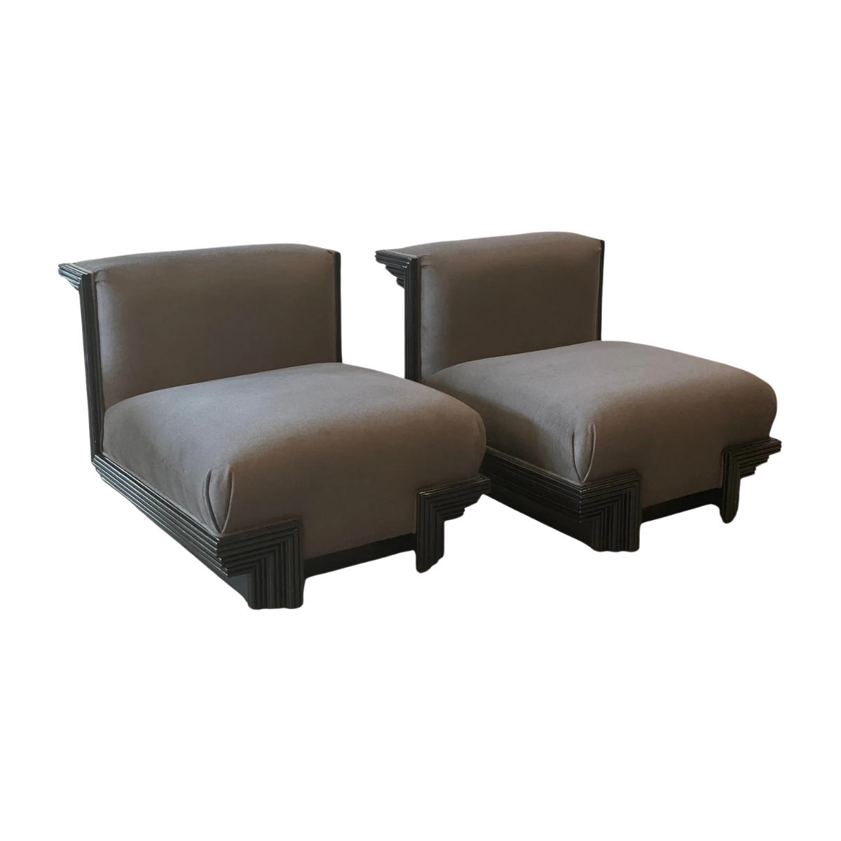 1970s Modern Slipper Chairs by Interior Crafts