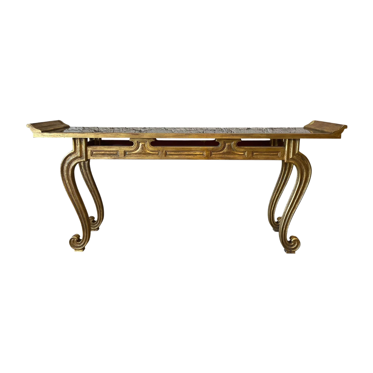 1950s Vintage Mid-Century Asian Altar-Style Console Table