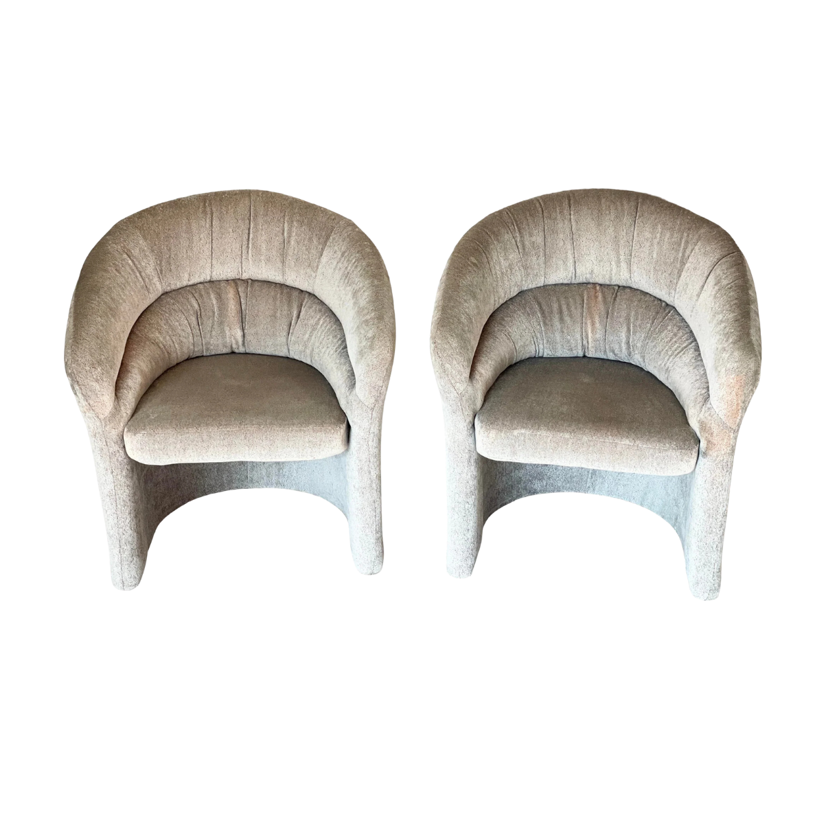 1980s Postmodern Chairs in the Style of Vladimir Kagan - a Pair