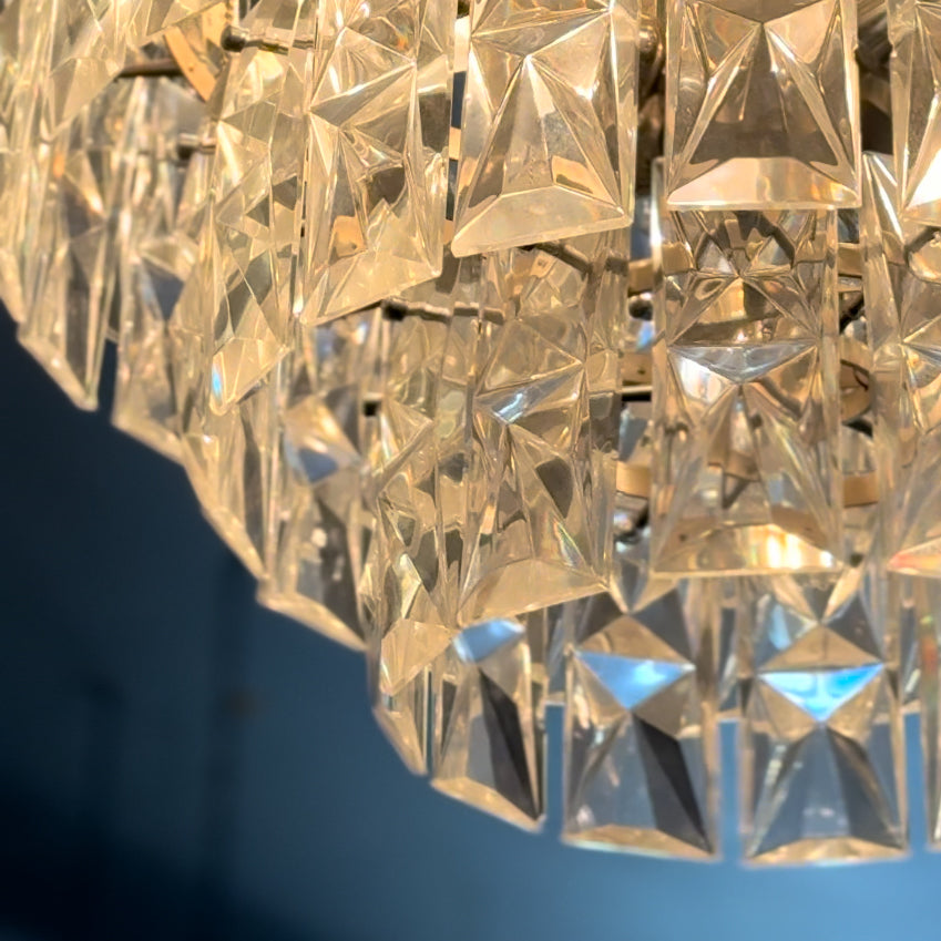 Vintage 1960s Kinkeldey Crystal Chandelier