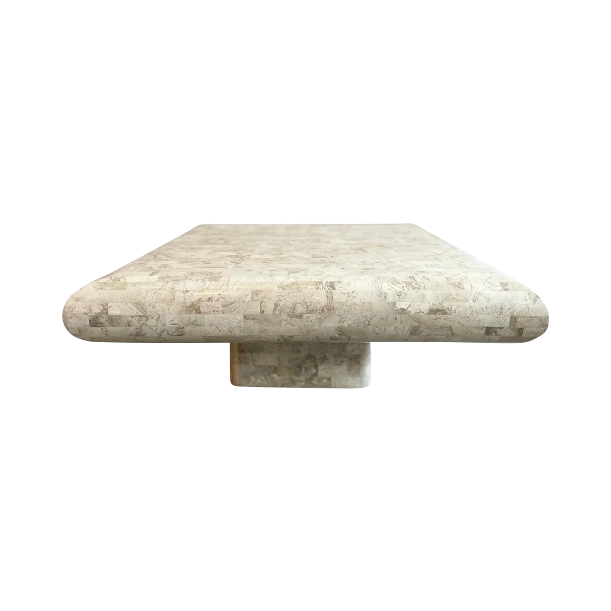 1980s Vintage Maitland Smith Tessellated Stone Coffee Table Postmodern