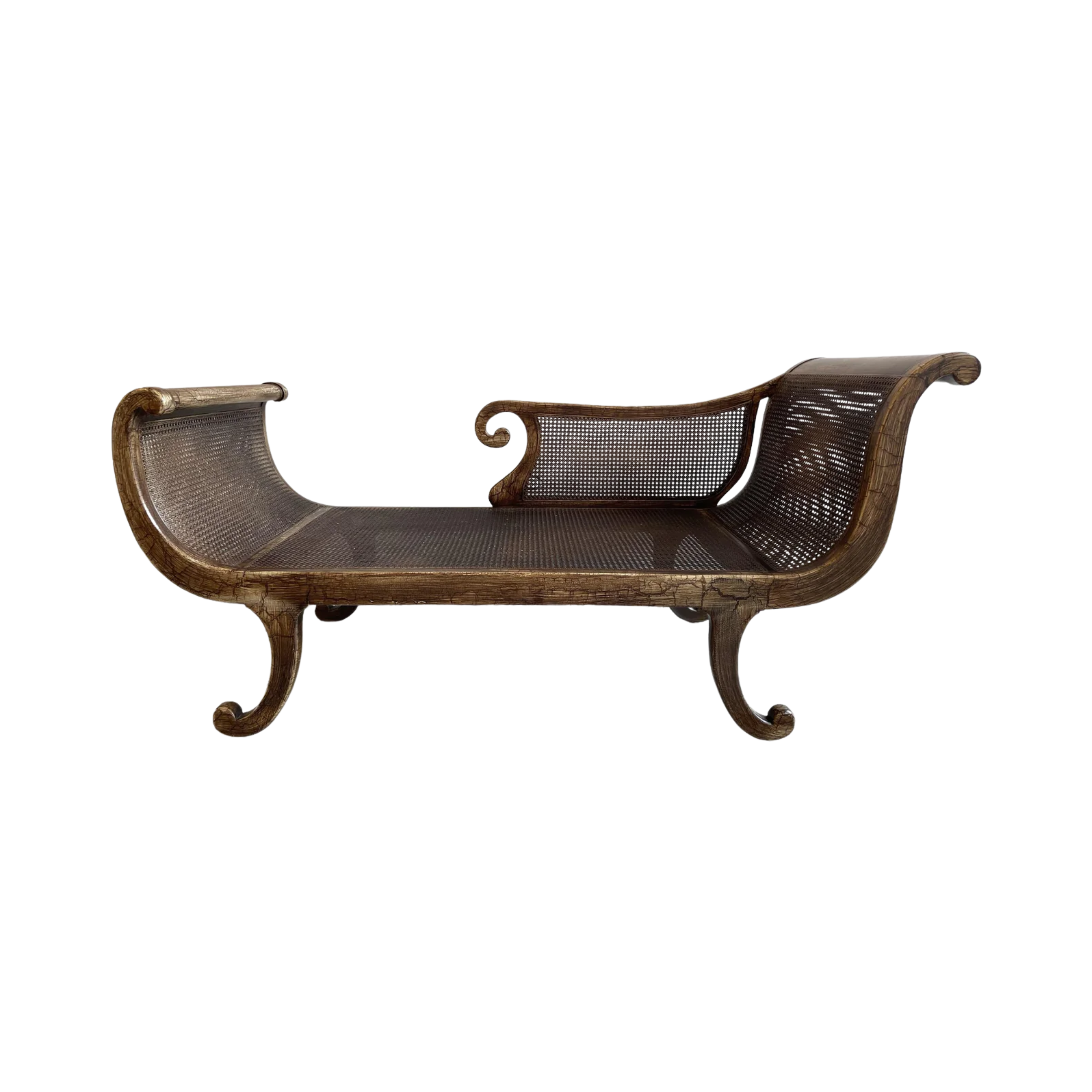 Vintage Chaise With Cane Seating