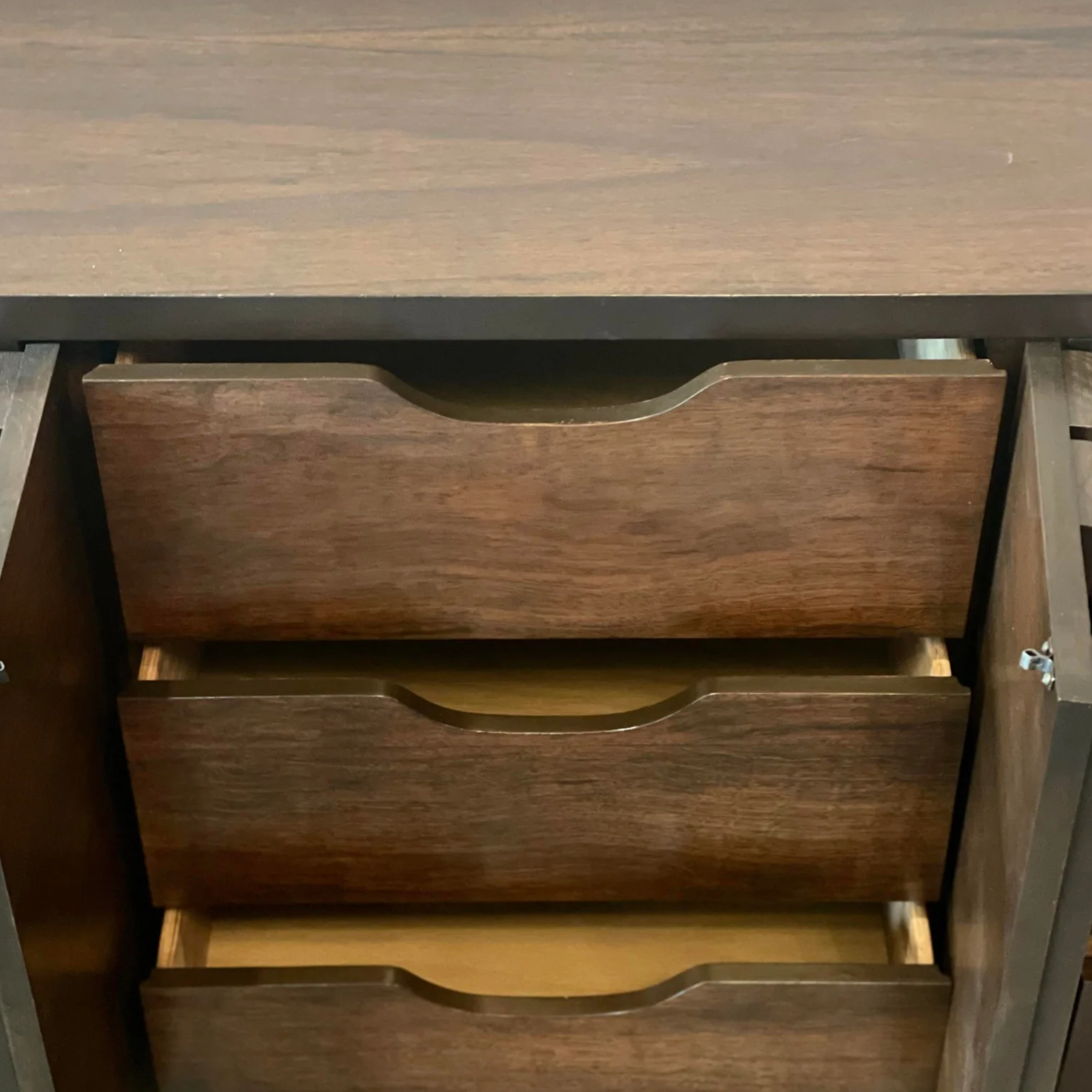 1970s Vintage Lane Staccato Brutalist Dresser Refinished