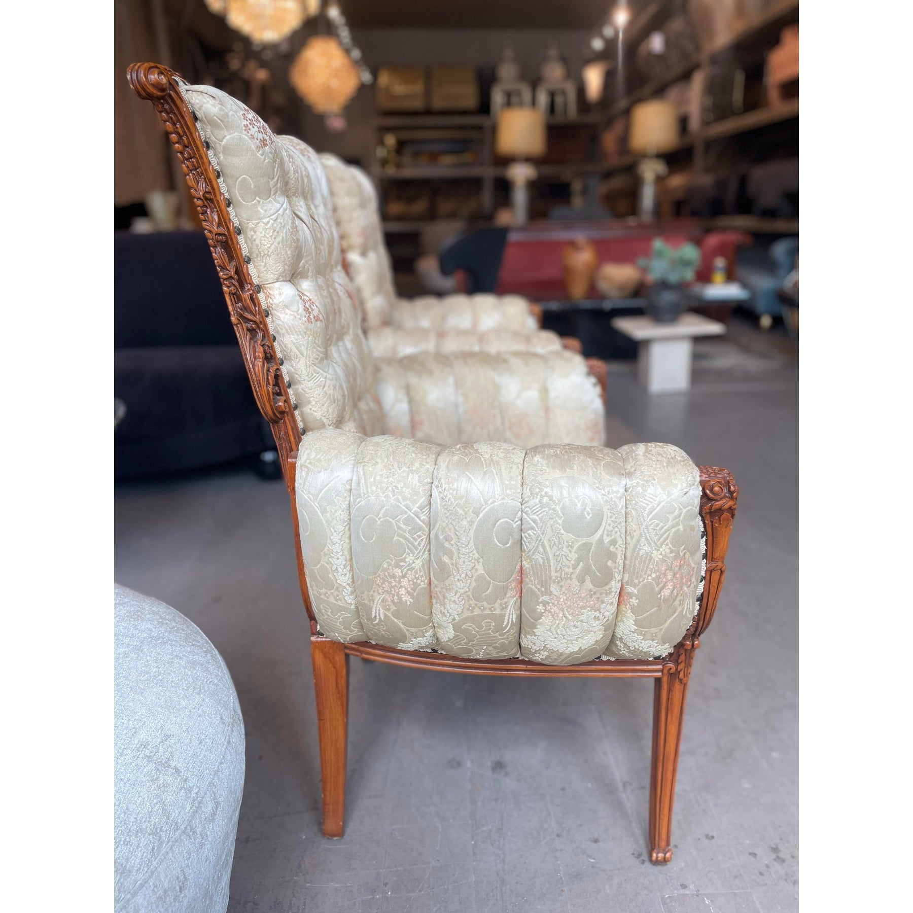 Antique 1930’s Filigree Wood Engraved Carved Chairs - A Pair