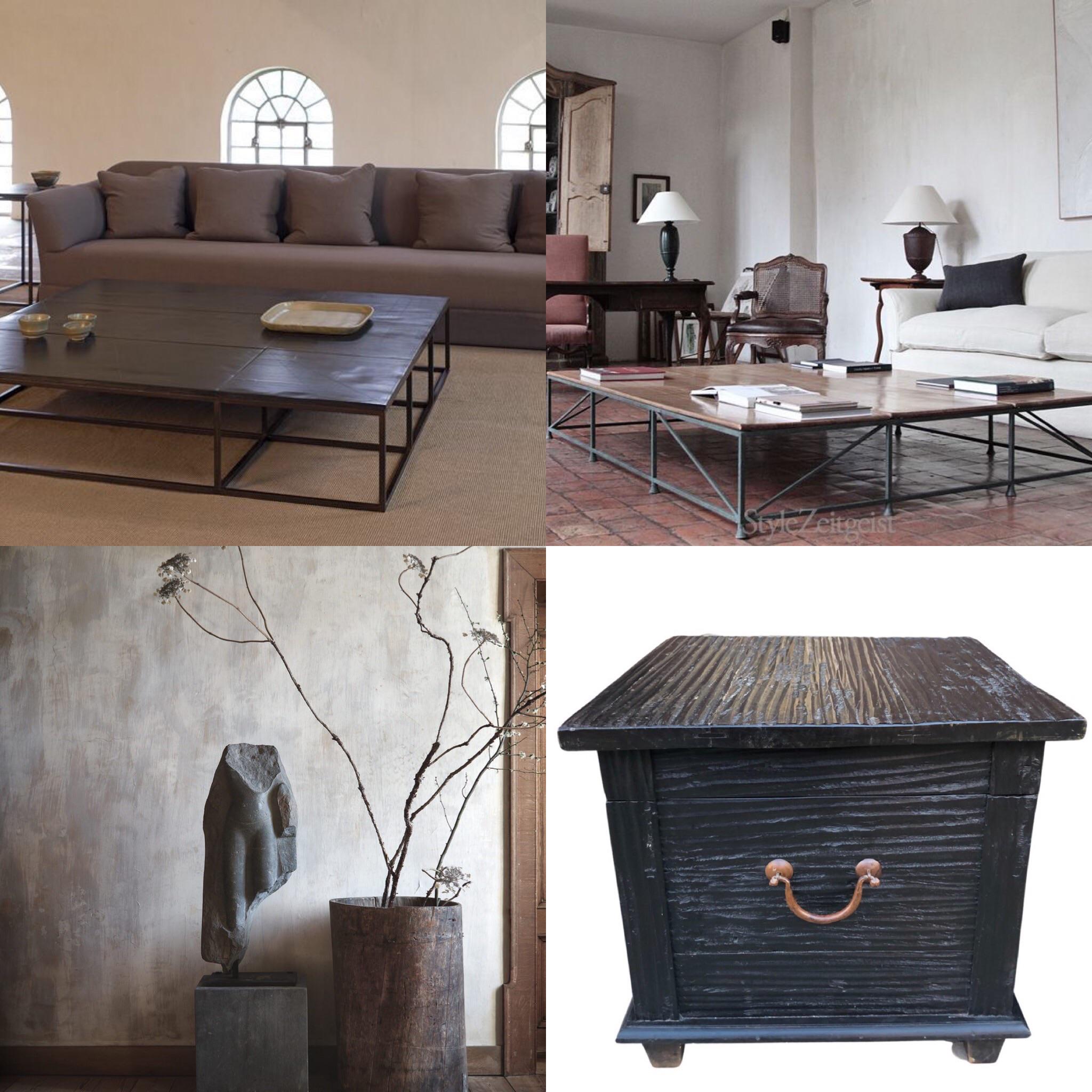Antique Trunk Chest Side Tables - a Pair