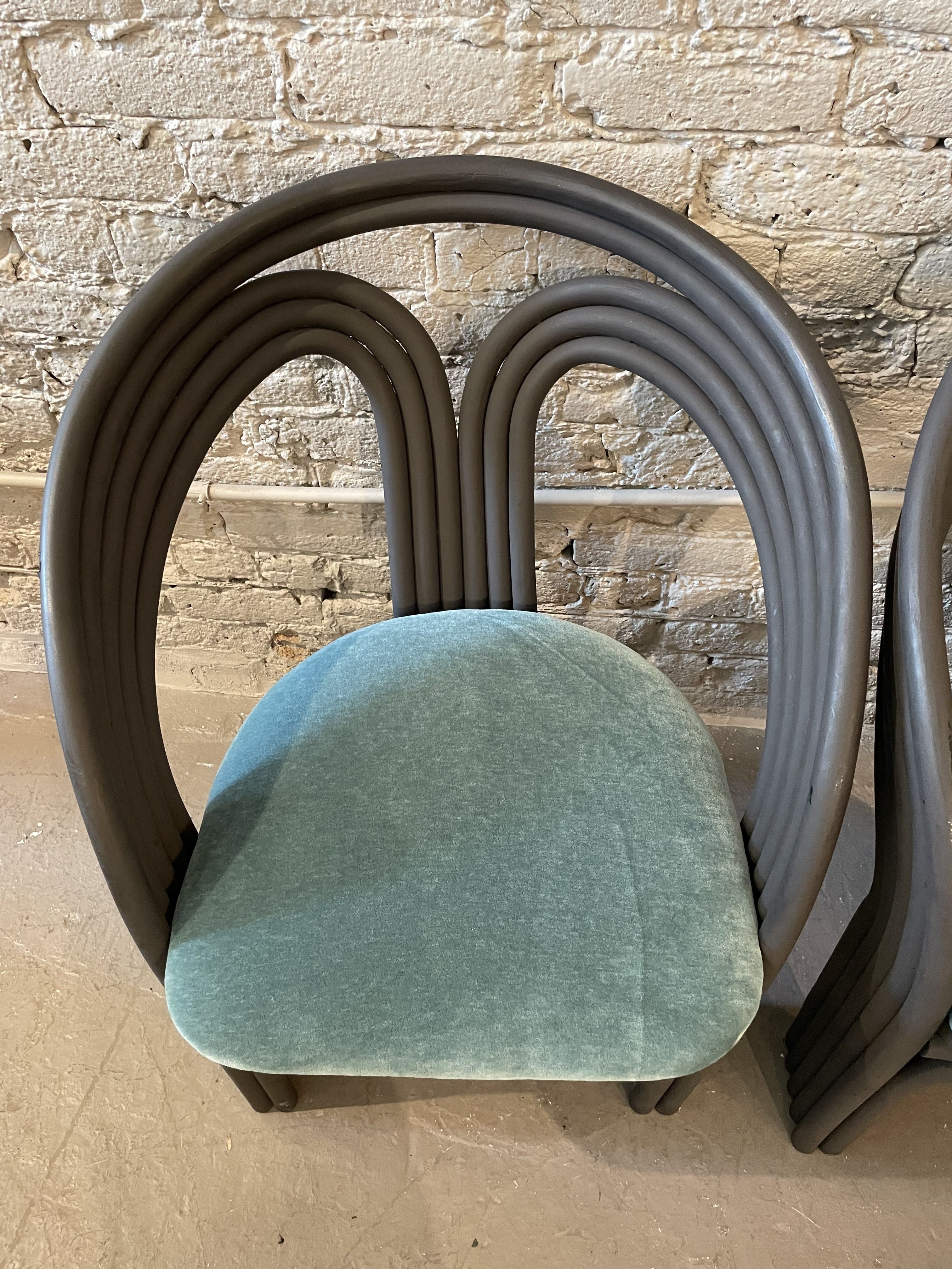 Bamboo Vintage Dining Chairs - Set of 4