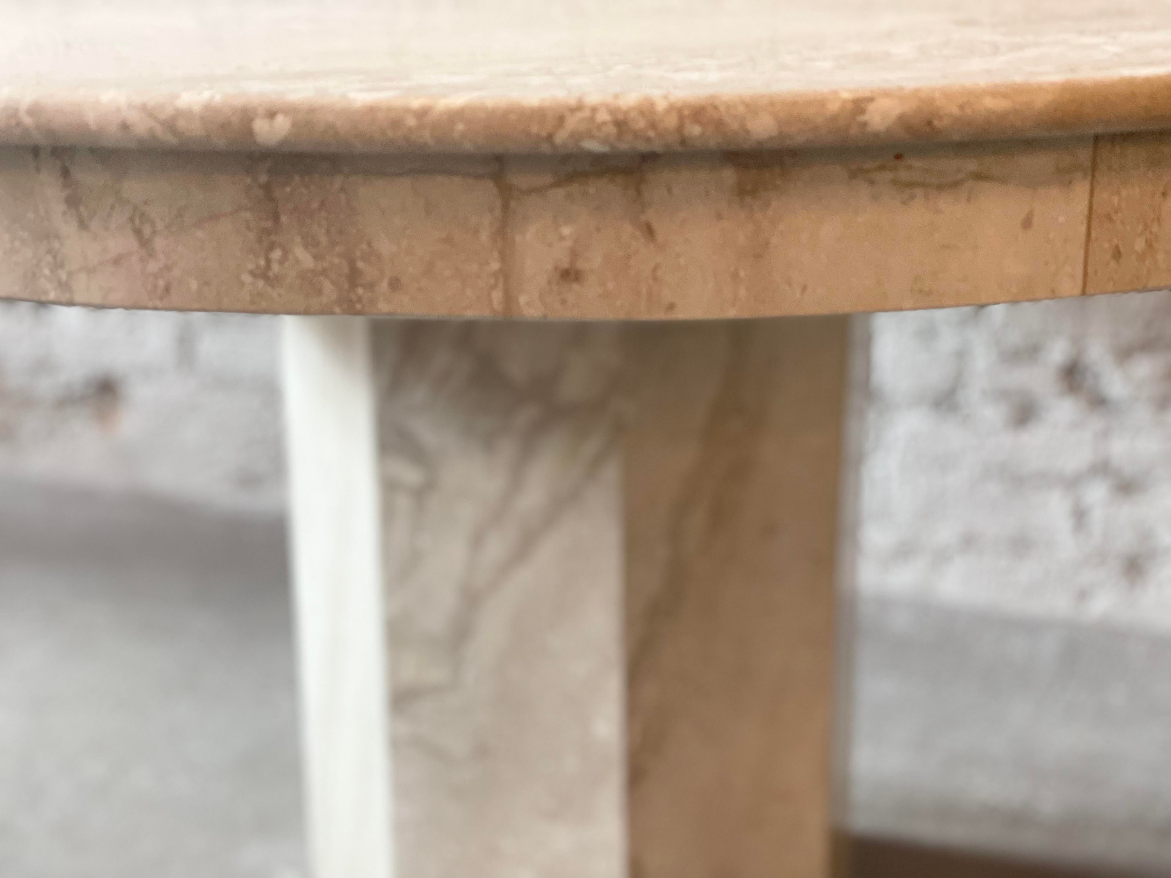 Italian Postmodern Travertine Dining Table